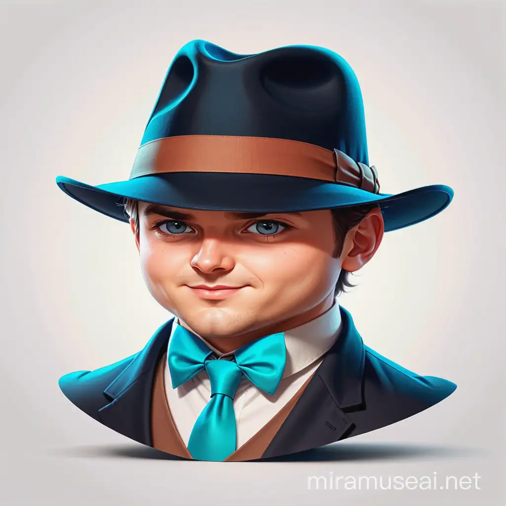 Fedora hat, special, unique, 2D, cartoon style, professional design, high quality, vector, full details, no extra elements, professional look, 2D, 4k resolution.