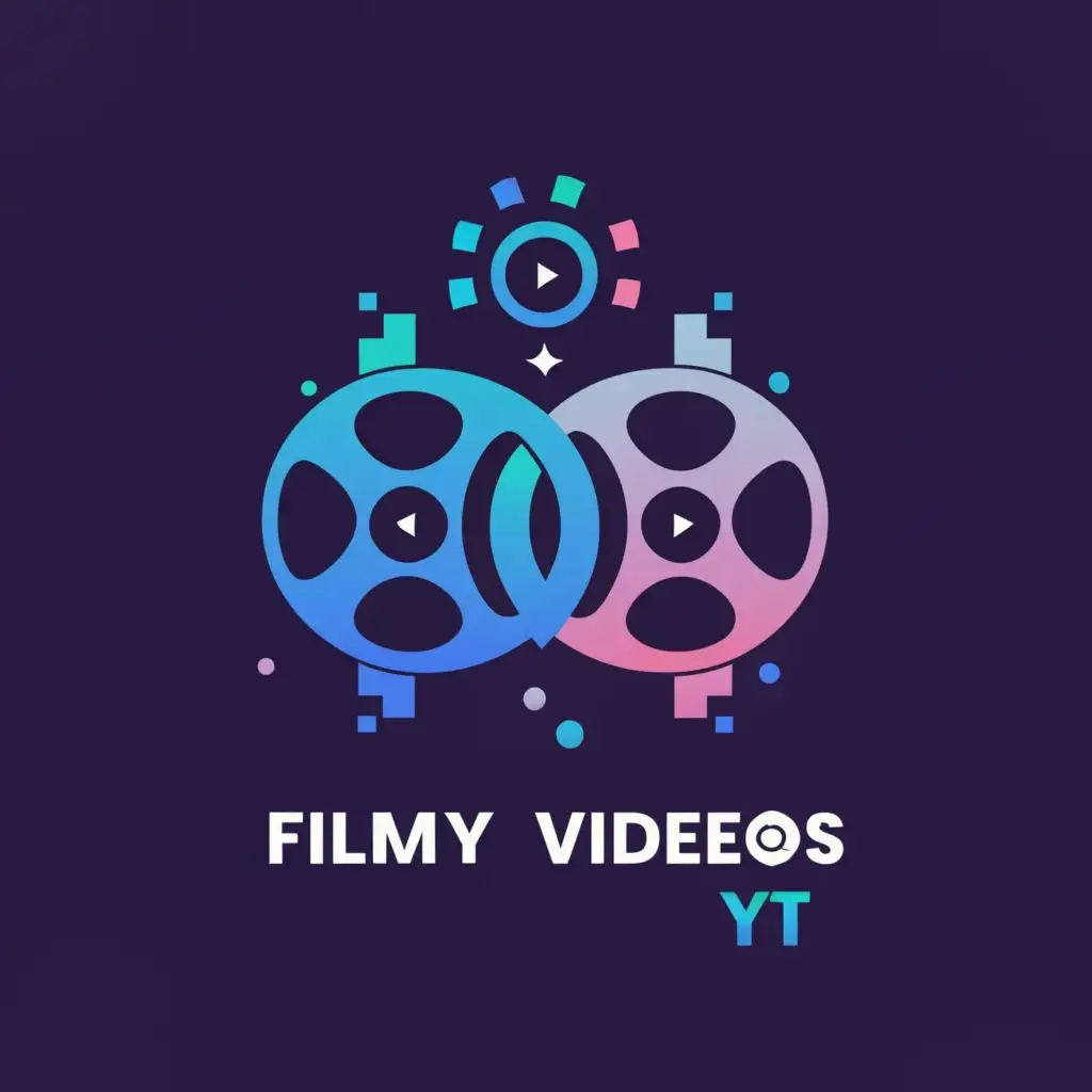 a logo design,with the text "filmy videos yt", main symbol:Movies,Moderate,be used in Internet industry,clear background