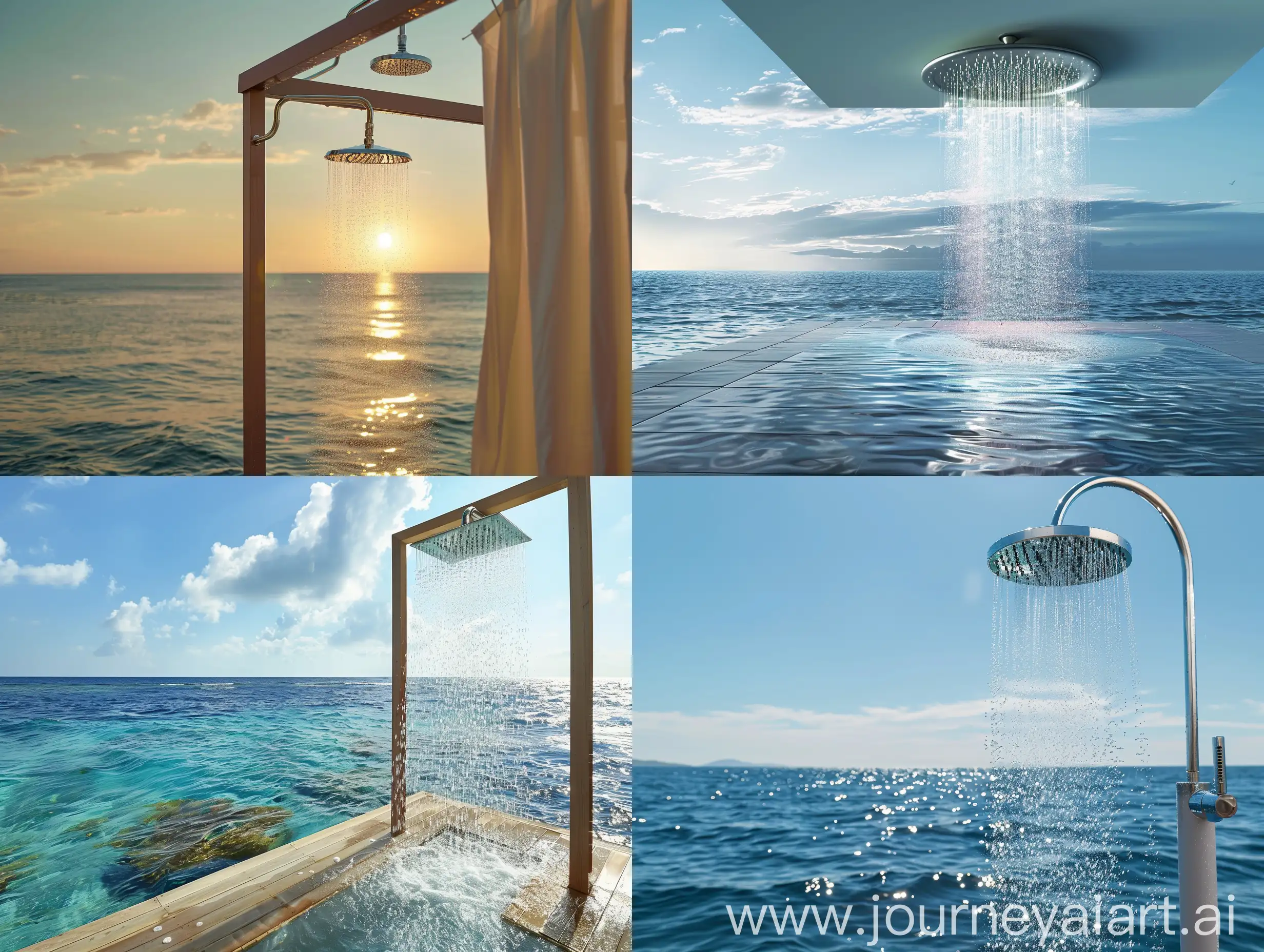 shower，sea，romantic