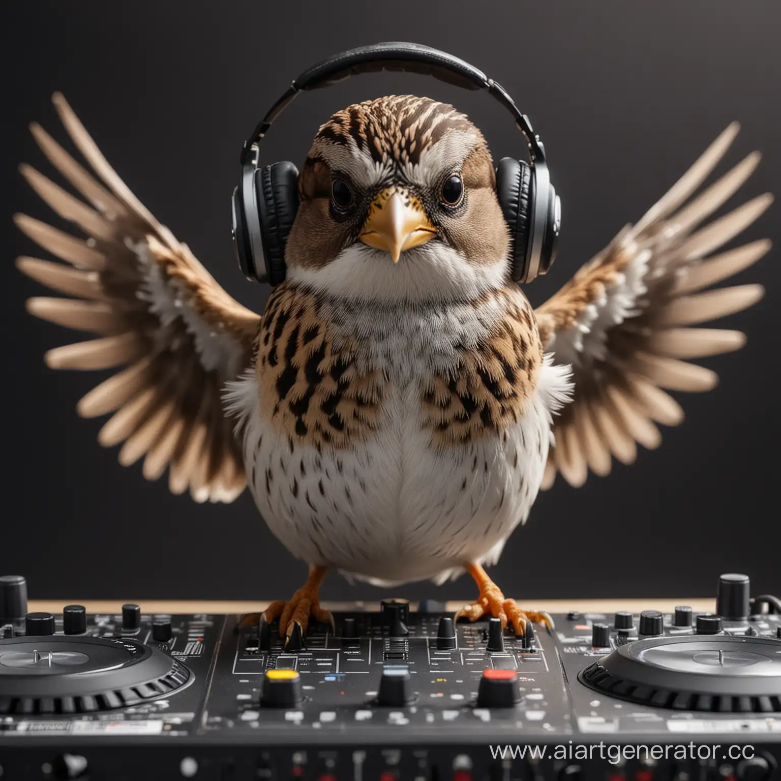 Cool-Sparrow-DJ-Mixing-Beats-with-Glasses-and-Headphones
