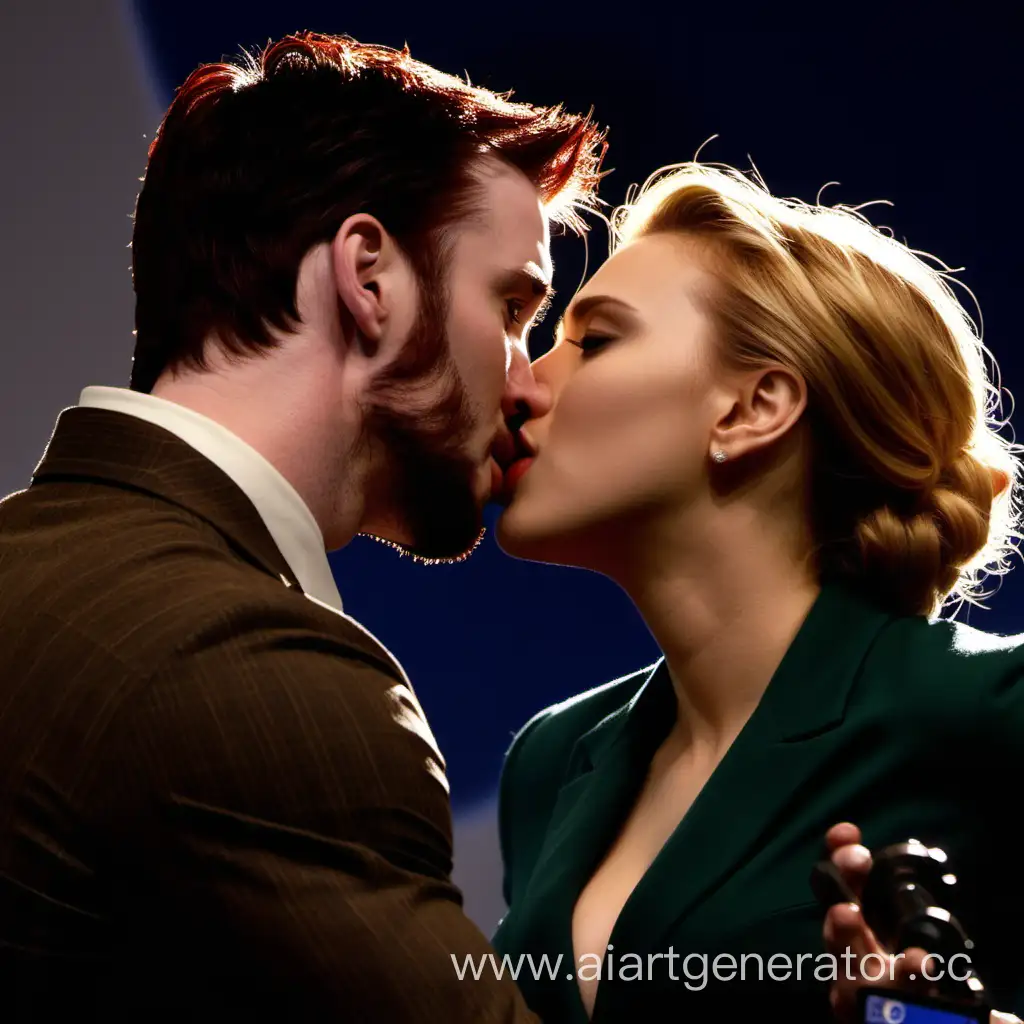 Chris-Evans-and-Scarlett-Johansson-Romantic-Kiss
