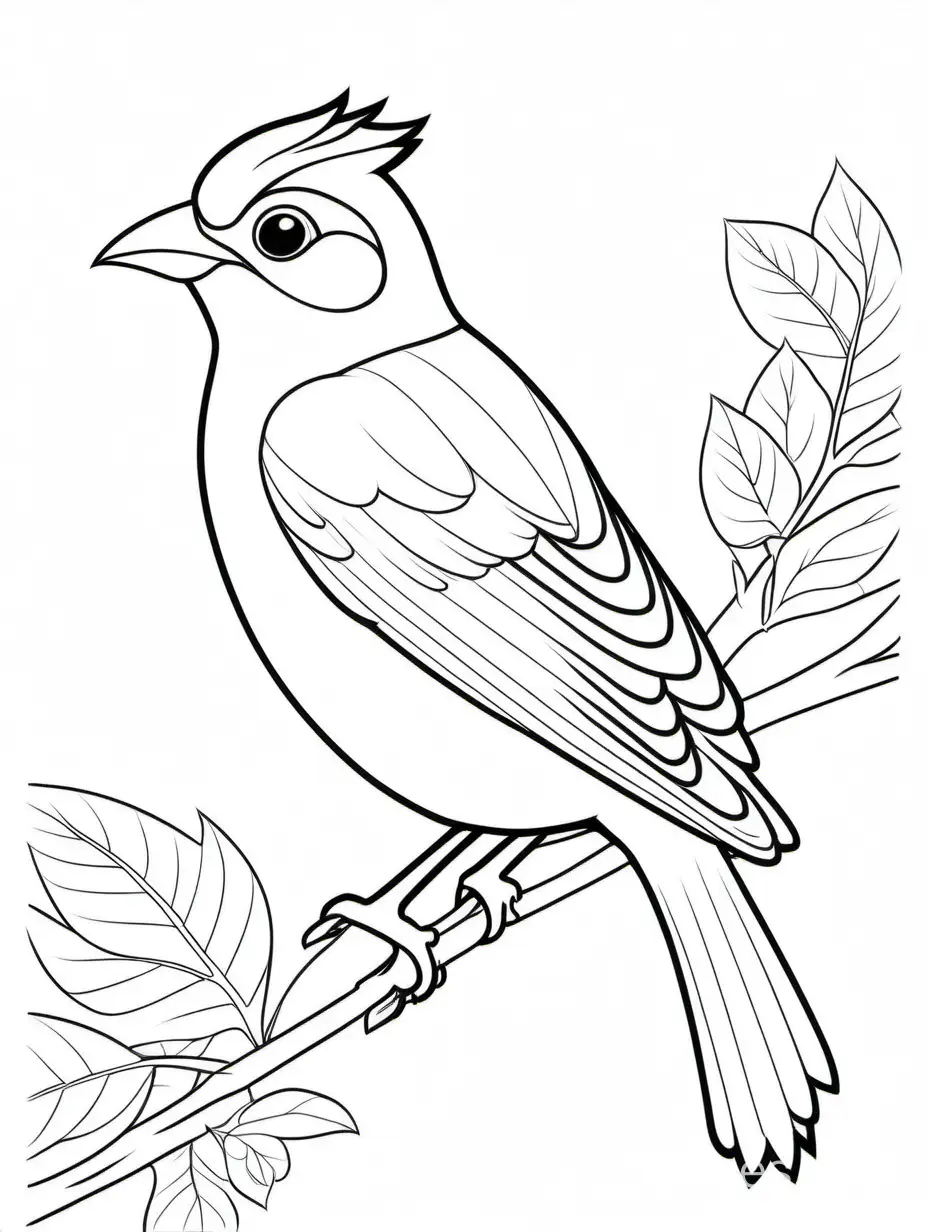 Simplicity-in-Pompadour-Cotinga-Coloring-Page
