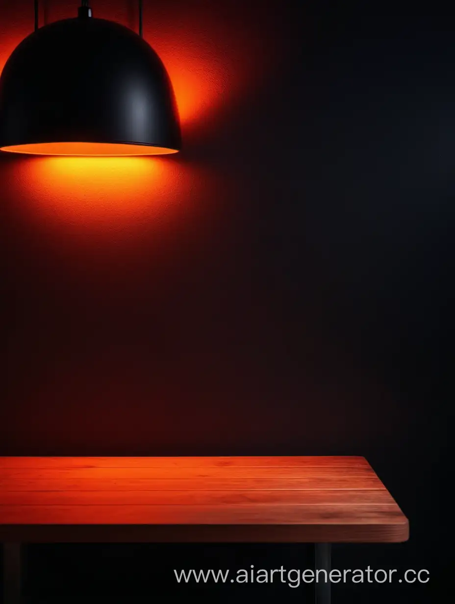 Intimate-Neonlit-Scene-Cozy-Wall-and-Table-Illuminated-in-Vibrant-Orange