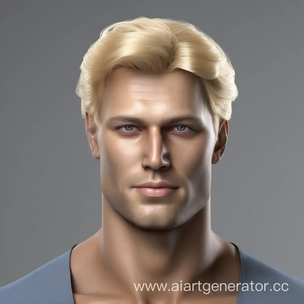человек реалистично мужчина  модель блондинка 33  лет