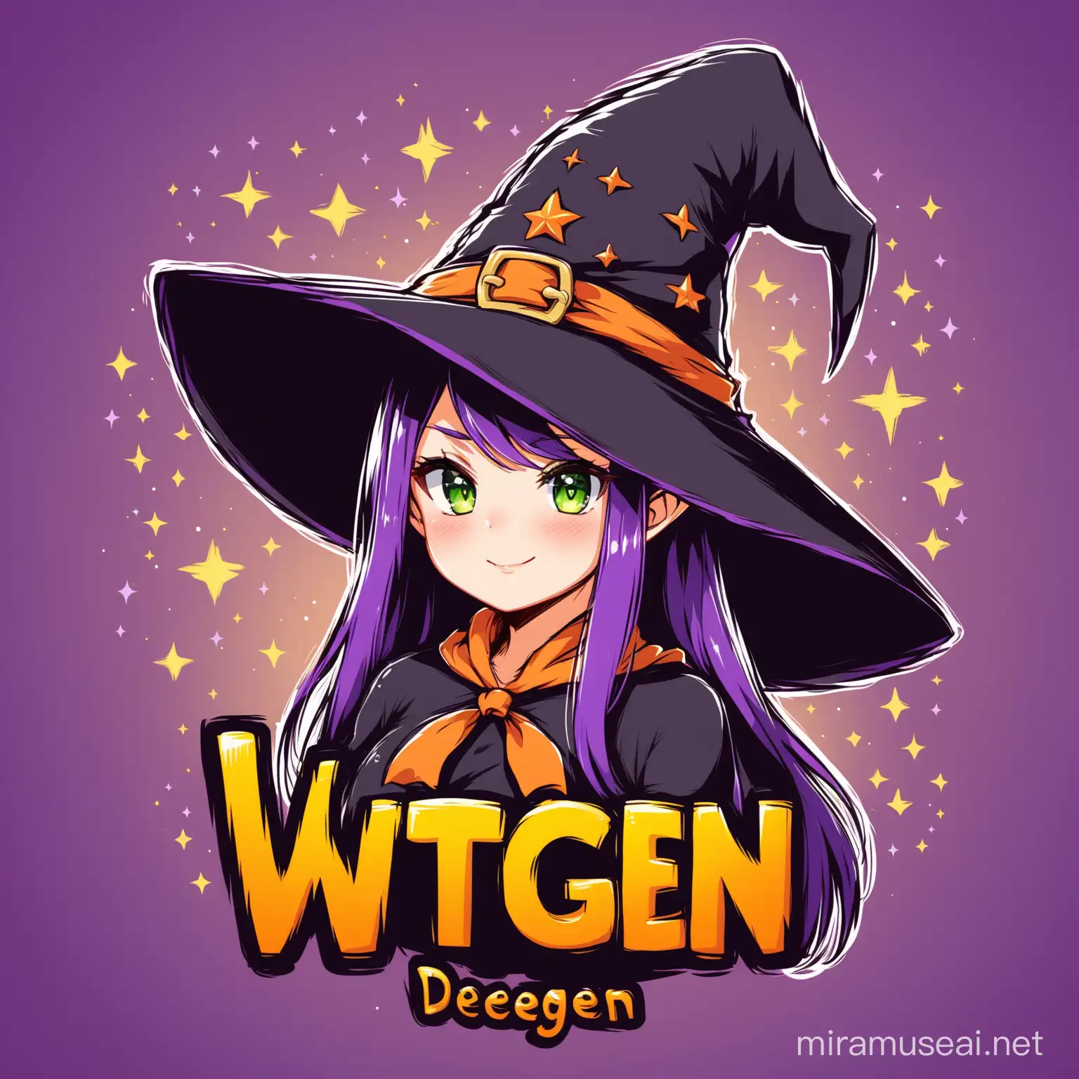 Mystical Witch Hat Degen with Engraved Name Fantasy Halloween Costume Accessory
