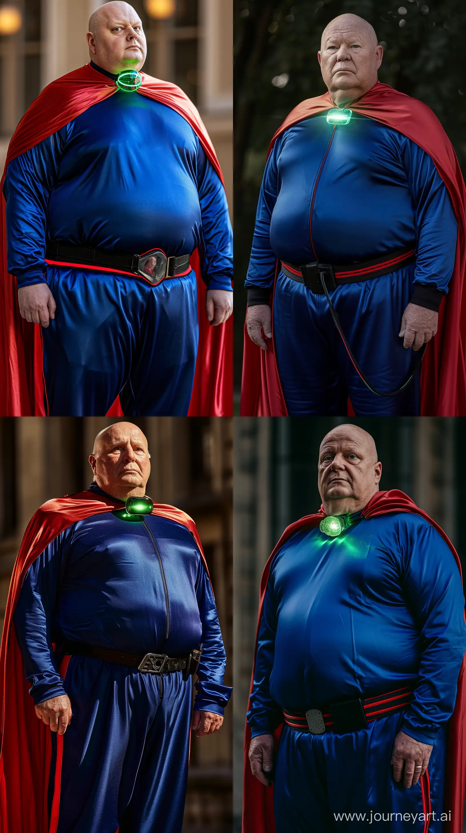 Elderly-Superhero-in-Royal-Blue-Tracksuit-with-Red-Cape