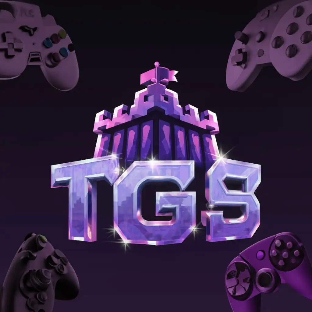 LOGO-Design-for-TGS-Discord-Gaming-Community-with-3D-Retro-Fortress-and-Controllers