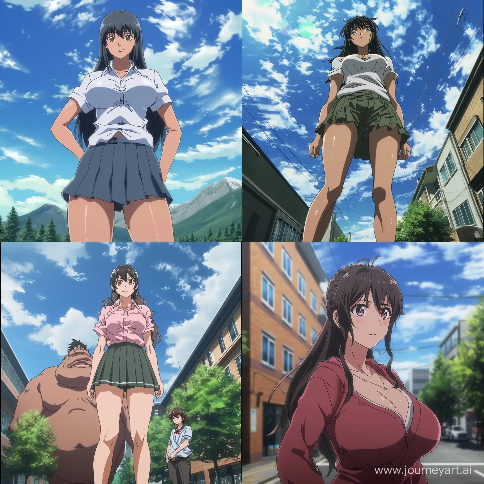 Giantess suzune horikita from anime  classroom of the elite 