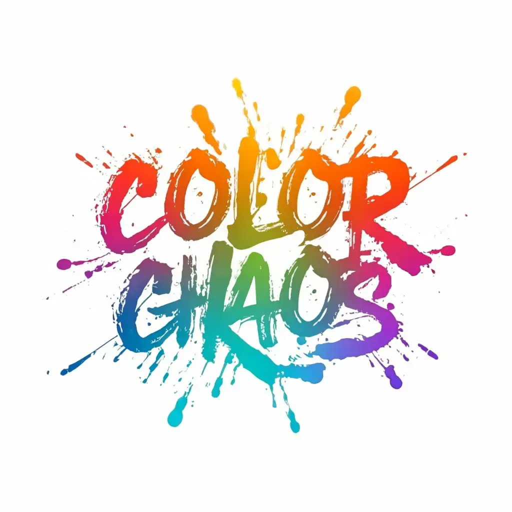 a logo design,with the text "Color Chaos", main symbol:paint splatter,Moderate,be used in Events industry,clear background