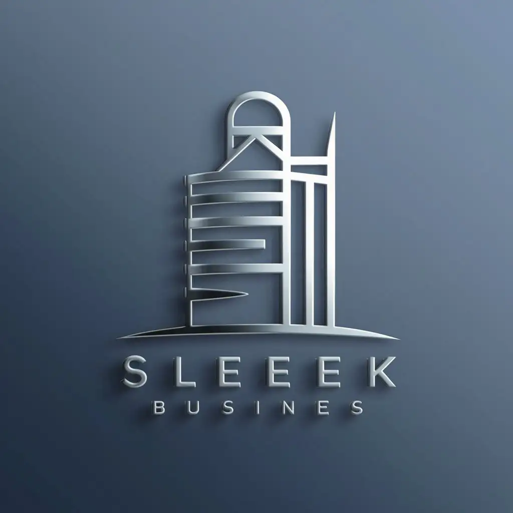 Abstract Business Logo Design with Silo Icon