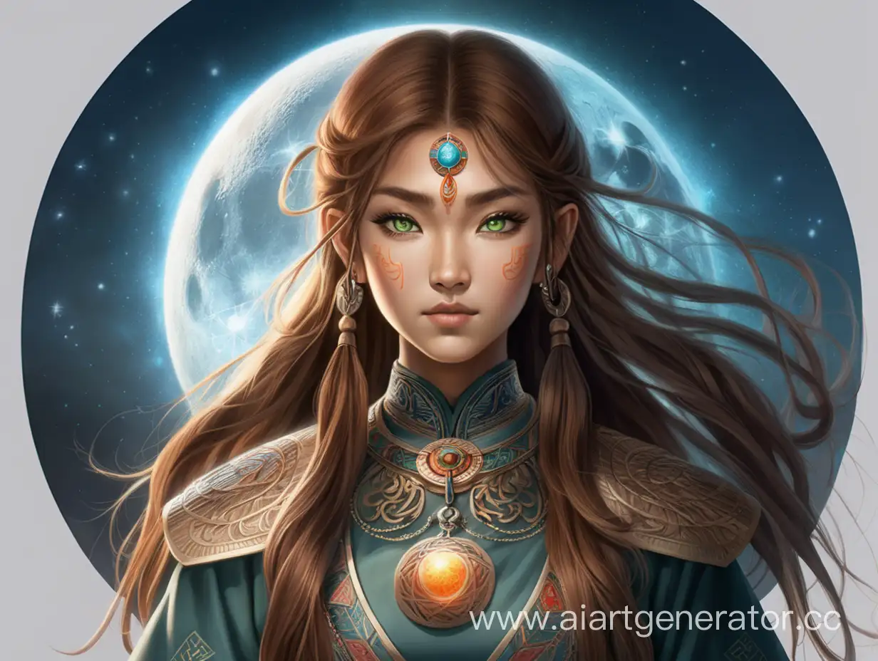 Kyrgyz-Heroine-Harnessing-Lunar-and-Solar-Energy-with-Ornate-Tattoos