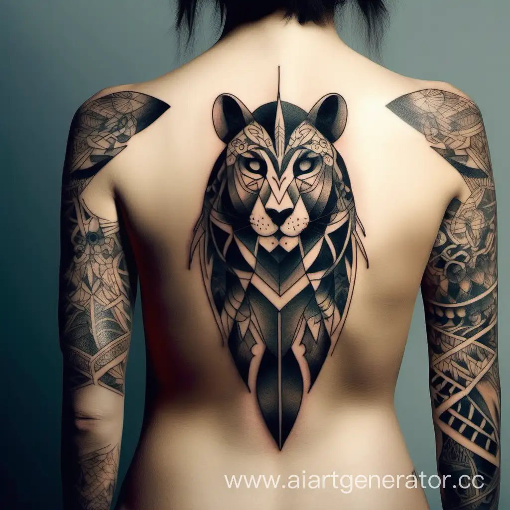 Татуировки в виде животных у разных людей