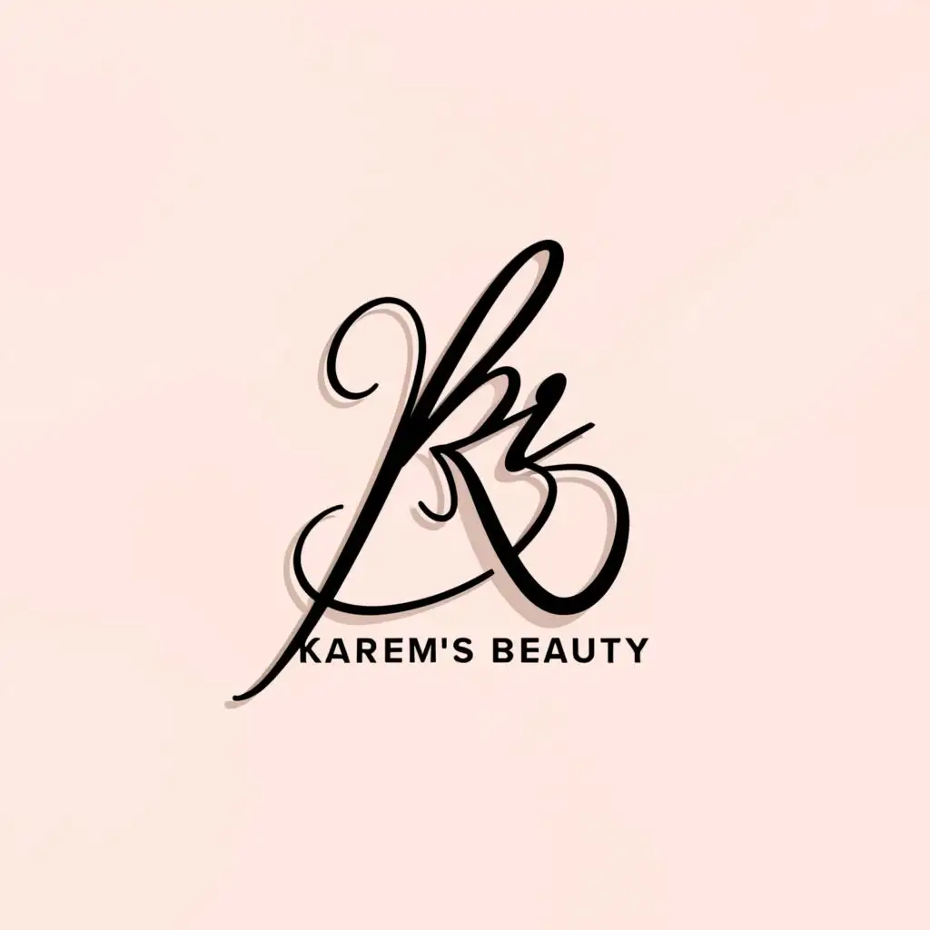 a logo design,with the text "Karem's beauty", main symbol:KB,Moderate,be used in Beauty Spa industry,clear background