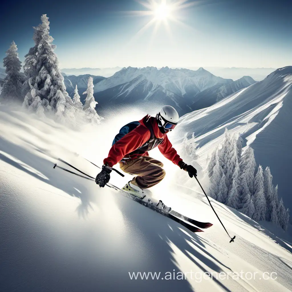 Alpine-Skiing-Adventure-in-Snowy-Mountains