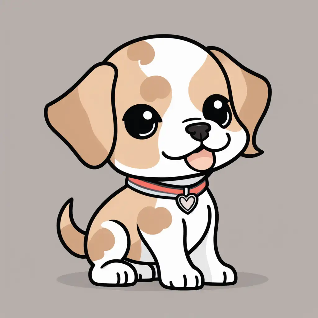Adorable Chibi Dog Vector Art Playful Pup in Vibrant Colors