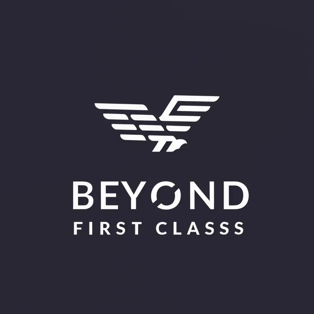a logo design,with the text "Beyond First Class", main symbol:Beyond,Moderate,be used in Travel industry,clear background