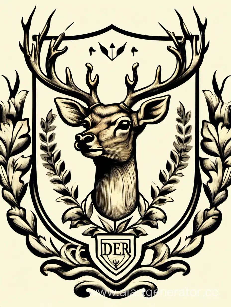 Majestic-Deer-Coat-of-Arms-Heraldic-Design-with-Stately-Deer-Emblem