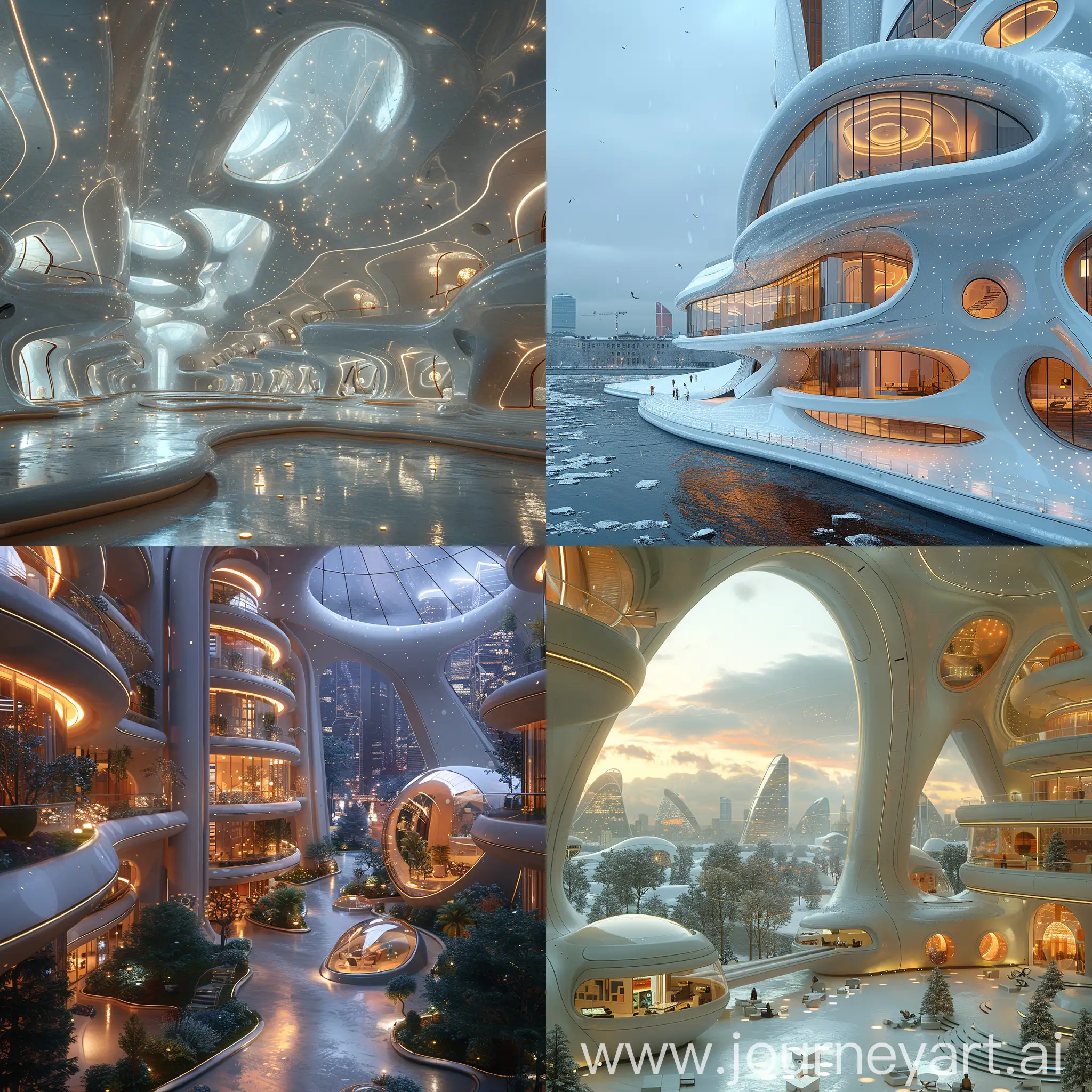 Futuristic Moscow, energy-efficient style, octane render --stylize 1000