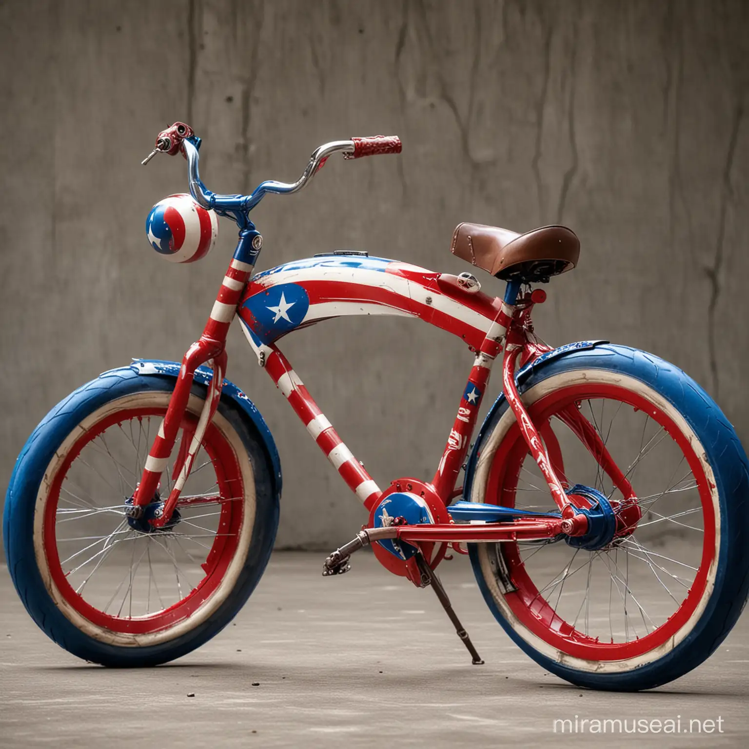 SuperheroInspired Captain America Style Bicycle for Adventure Enthusiasts