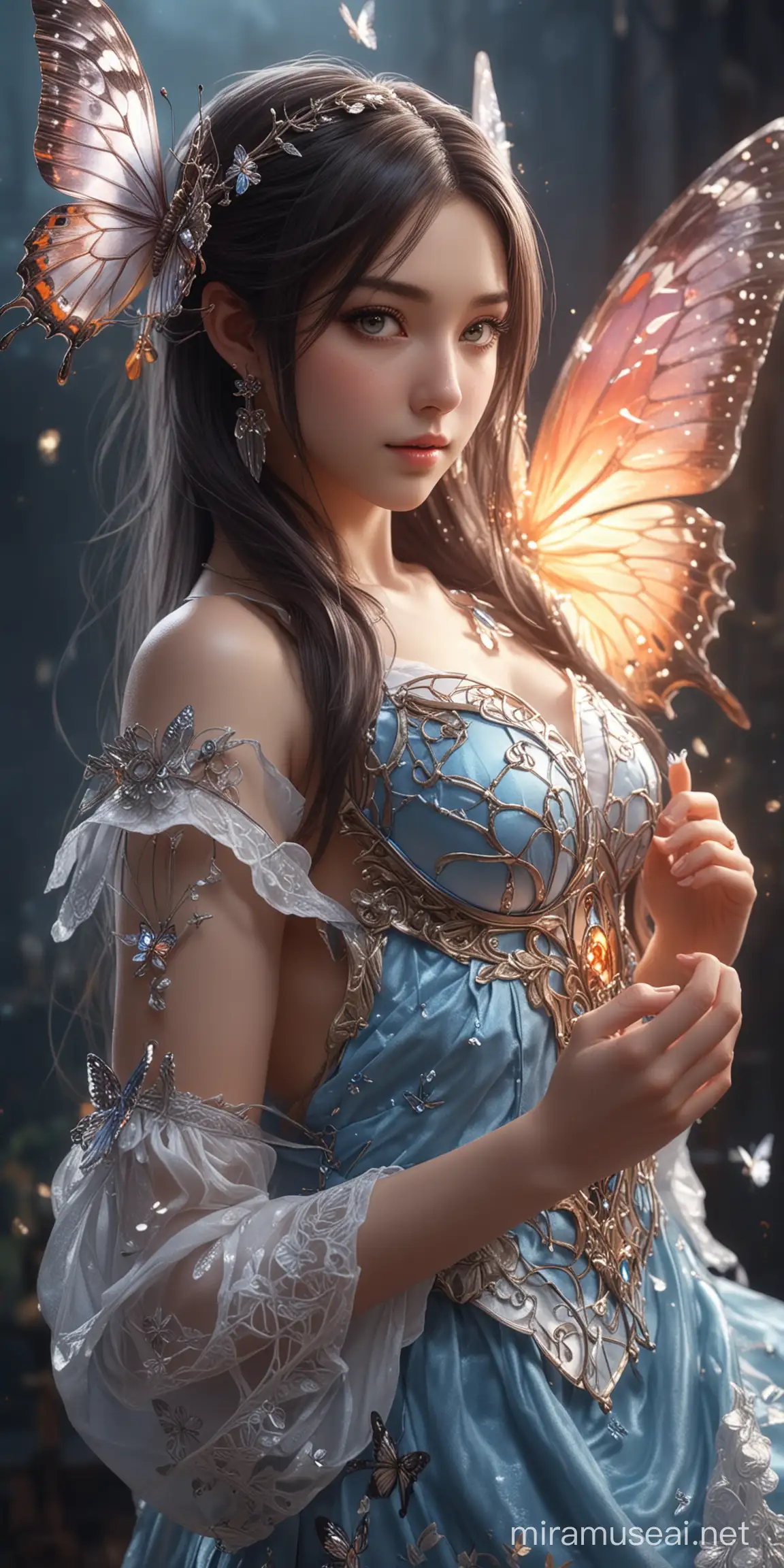 Beautiful Butterfly Oracle in Fantasy Isekai Studio