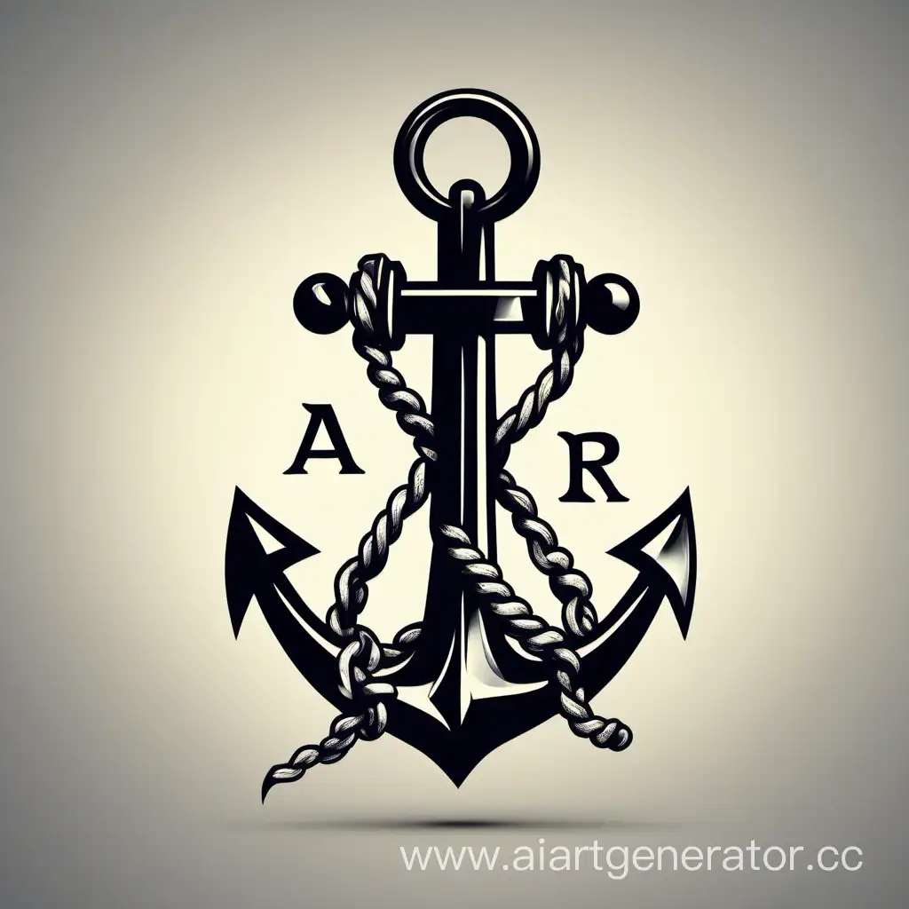 Vibrant-Logo-Design-Colorful-Black-Letter-Anchor-Emblem