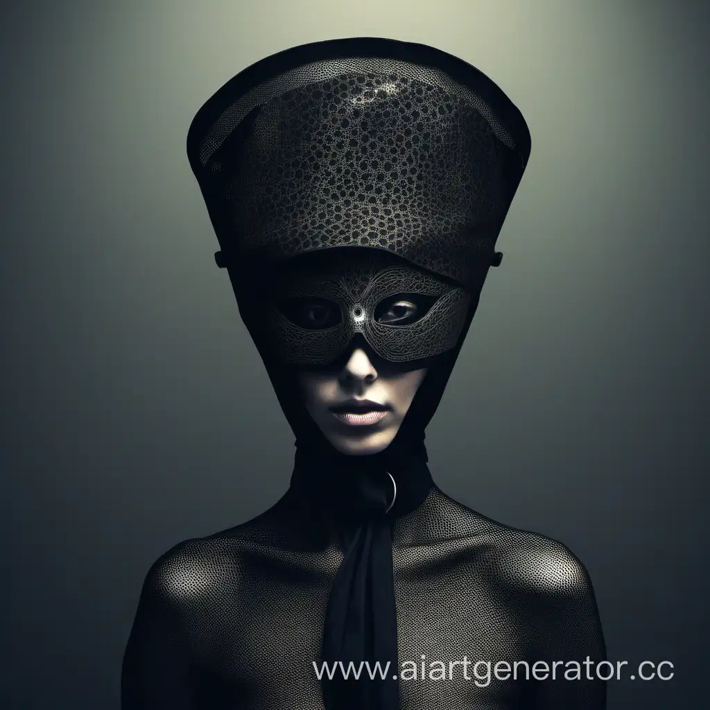 Enigmatic-Woman-Wearing-Intriguing-Headgear