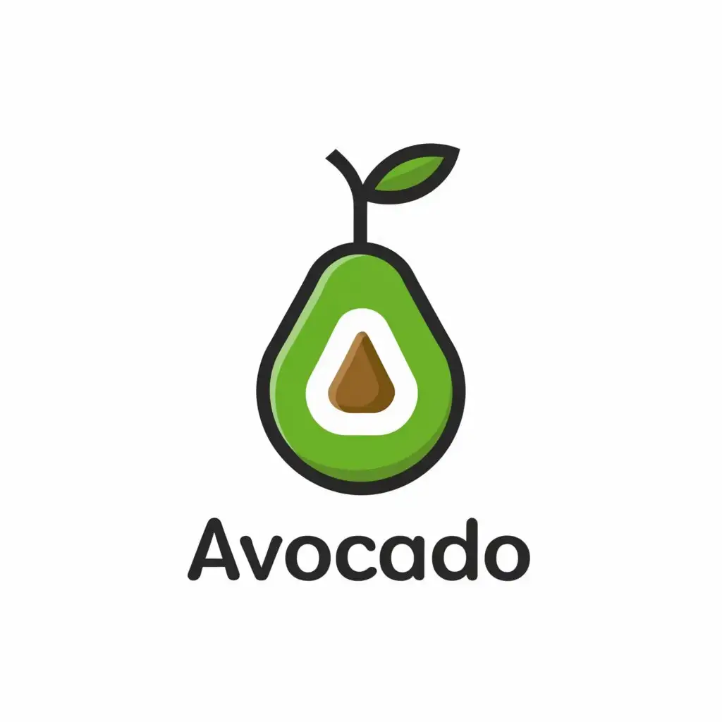 a logo design,with the text "A", main symbol:Avocado,Moderate,be used in Entertainment industry,clear background