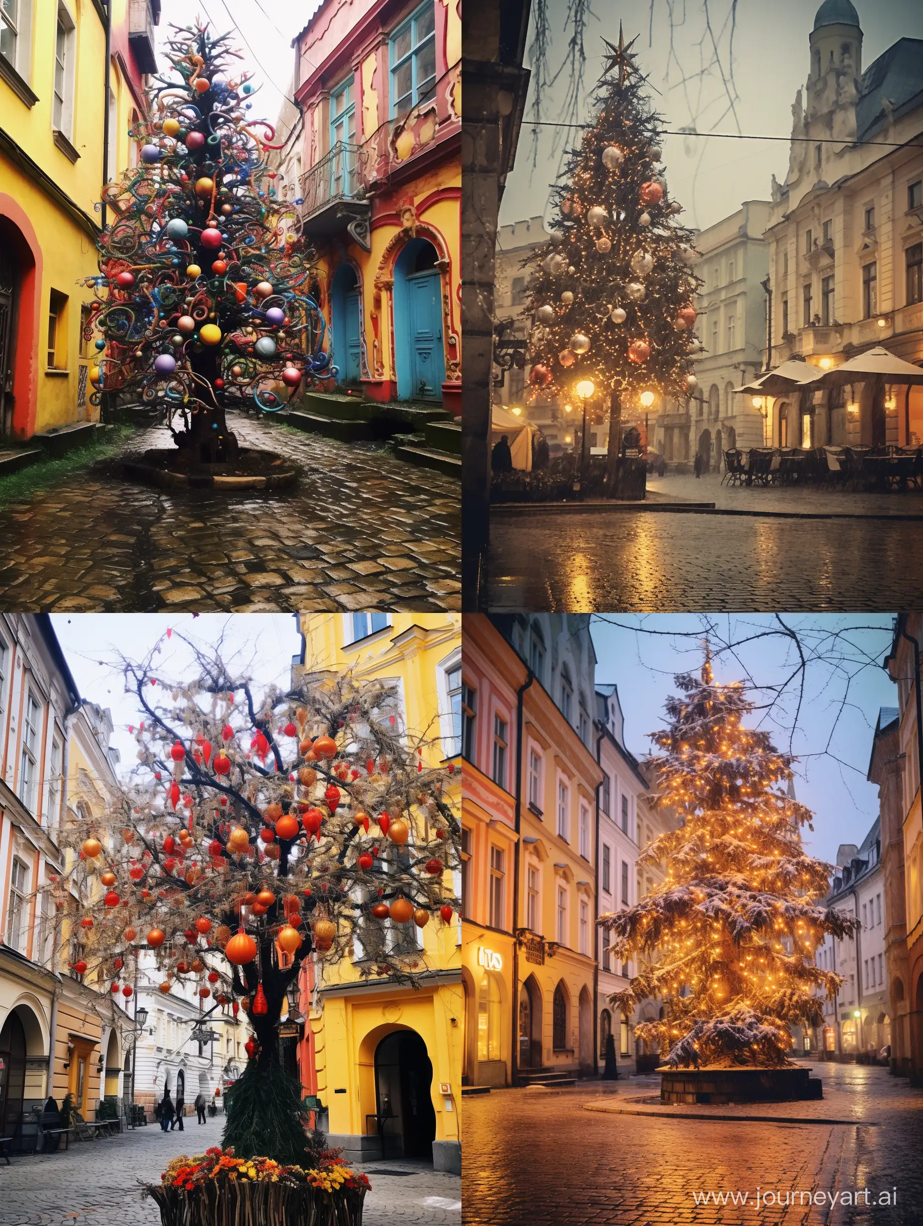 Charming-New-Years-Tree-Adorns-Quaint-Old-Townscape