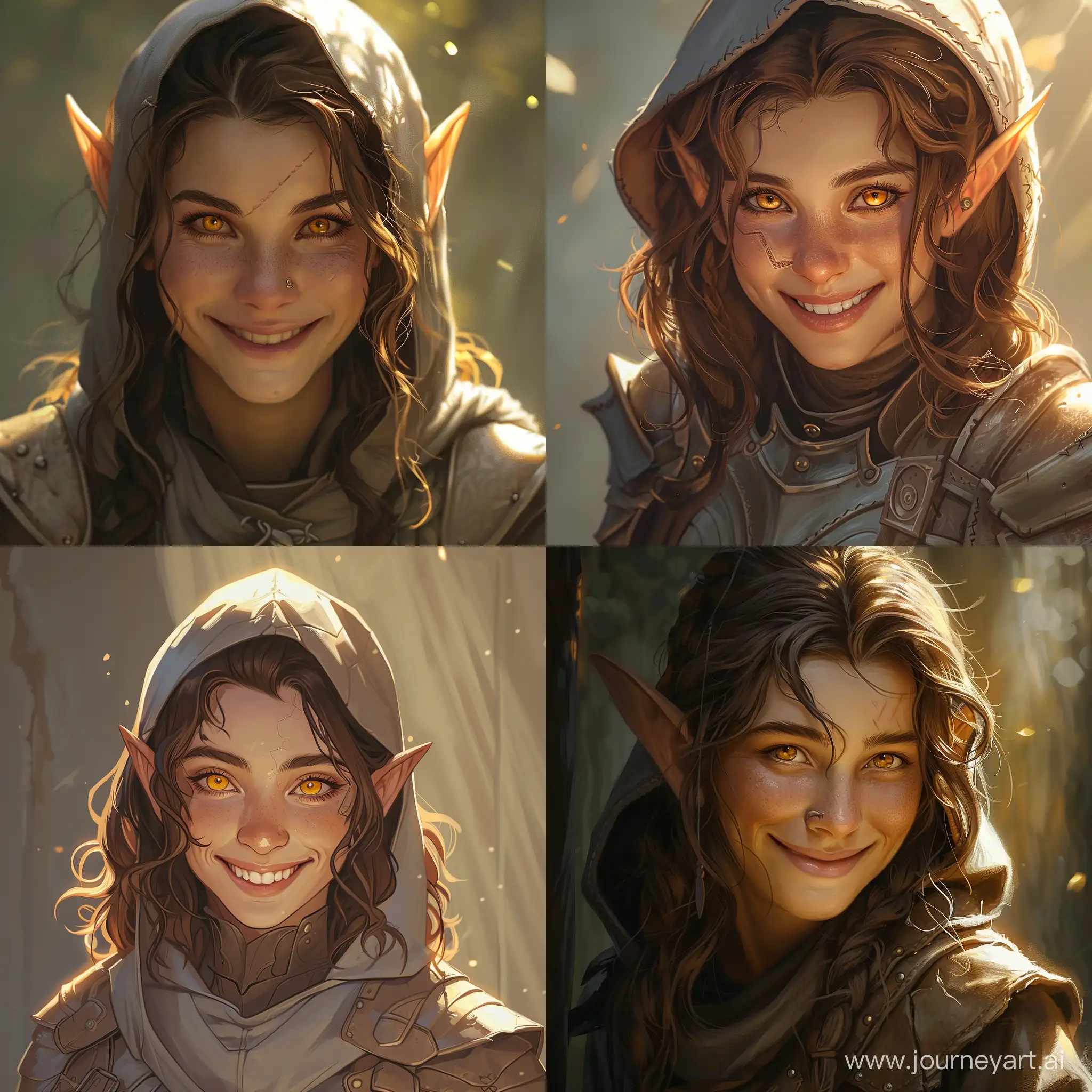 Cheerful-Brownhaired-Elf-in-Sunlit-Armor