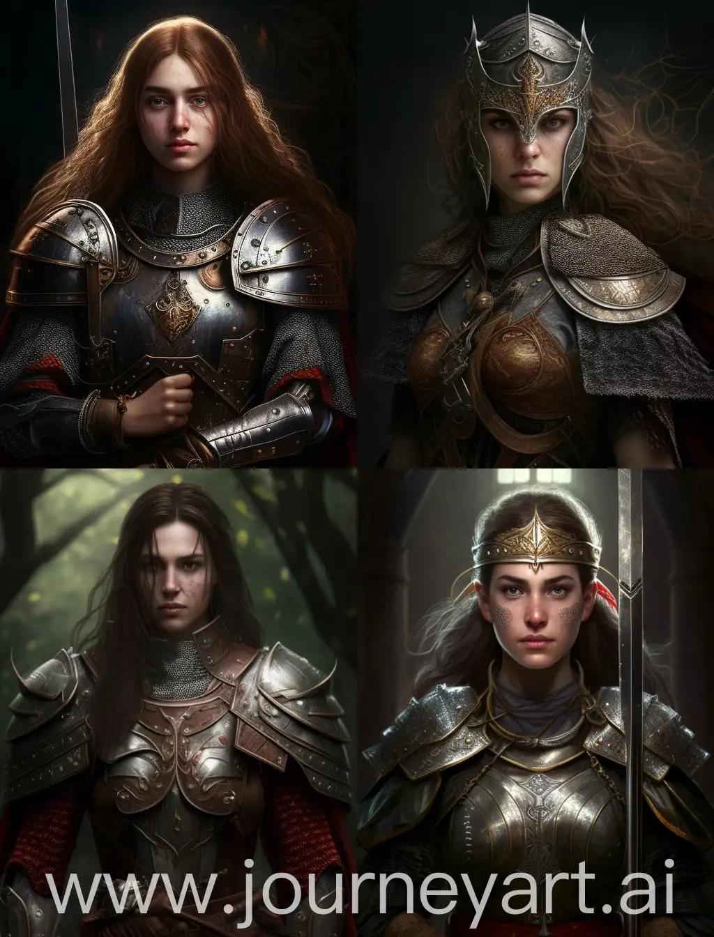 Fearless-Female-Medieval-Warrior-in-Vivid-Armor