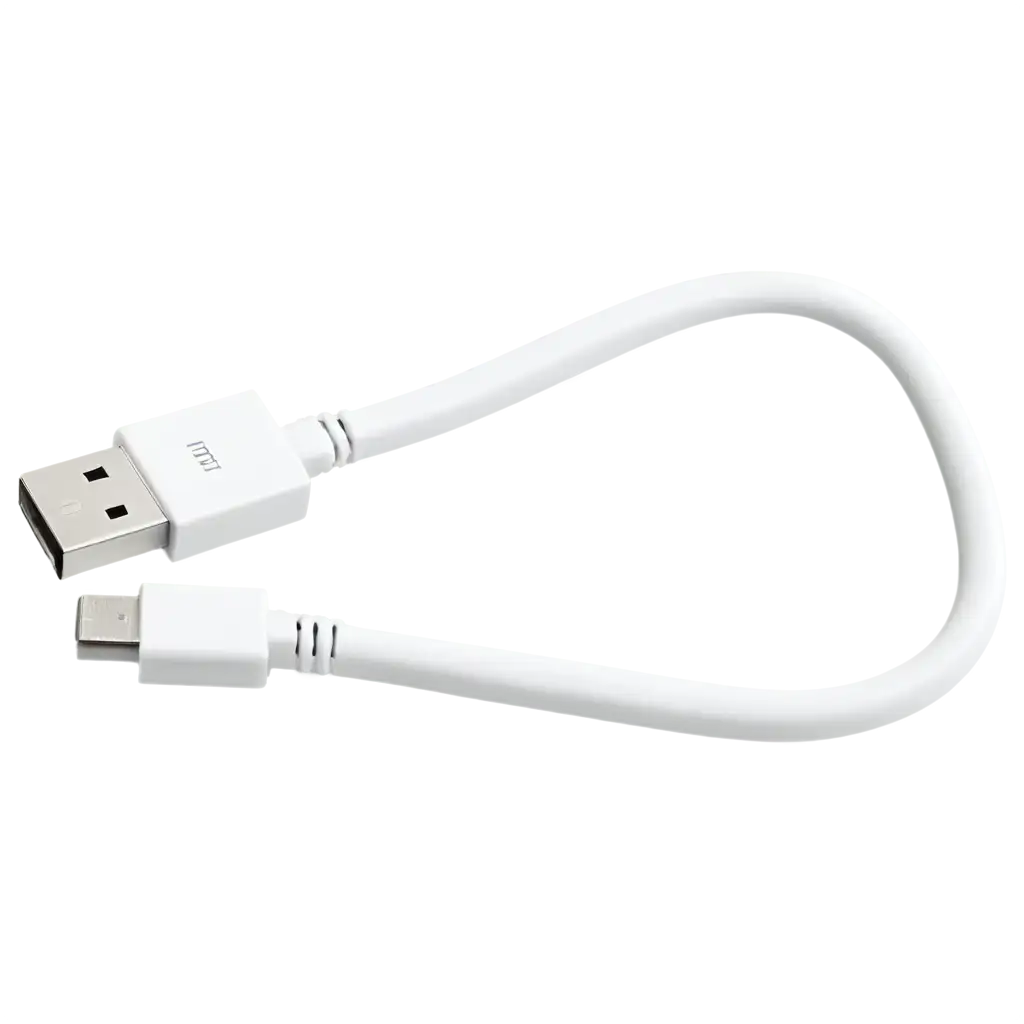 HighQuality-PNG-Image-of-a-White-USB-Cable-Enhance-Your-Projects-with-Crisp-Clarity