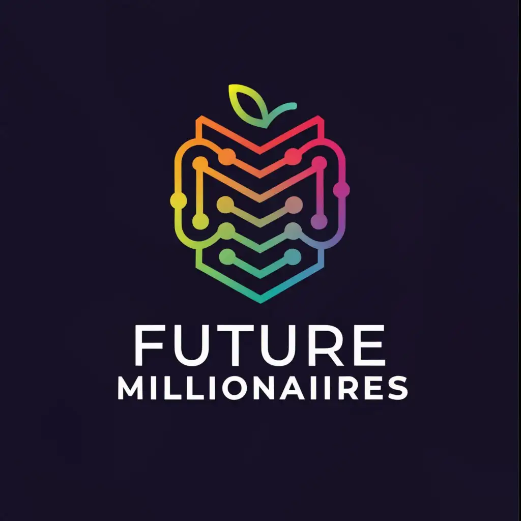 a logo design,with the text "Future Millionaires", main symbol:cryptro,apple,Moderate,be used in Finance industry,clear background