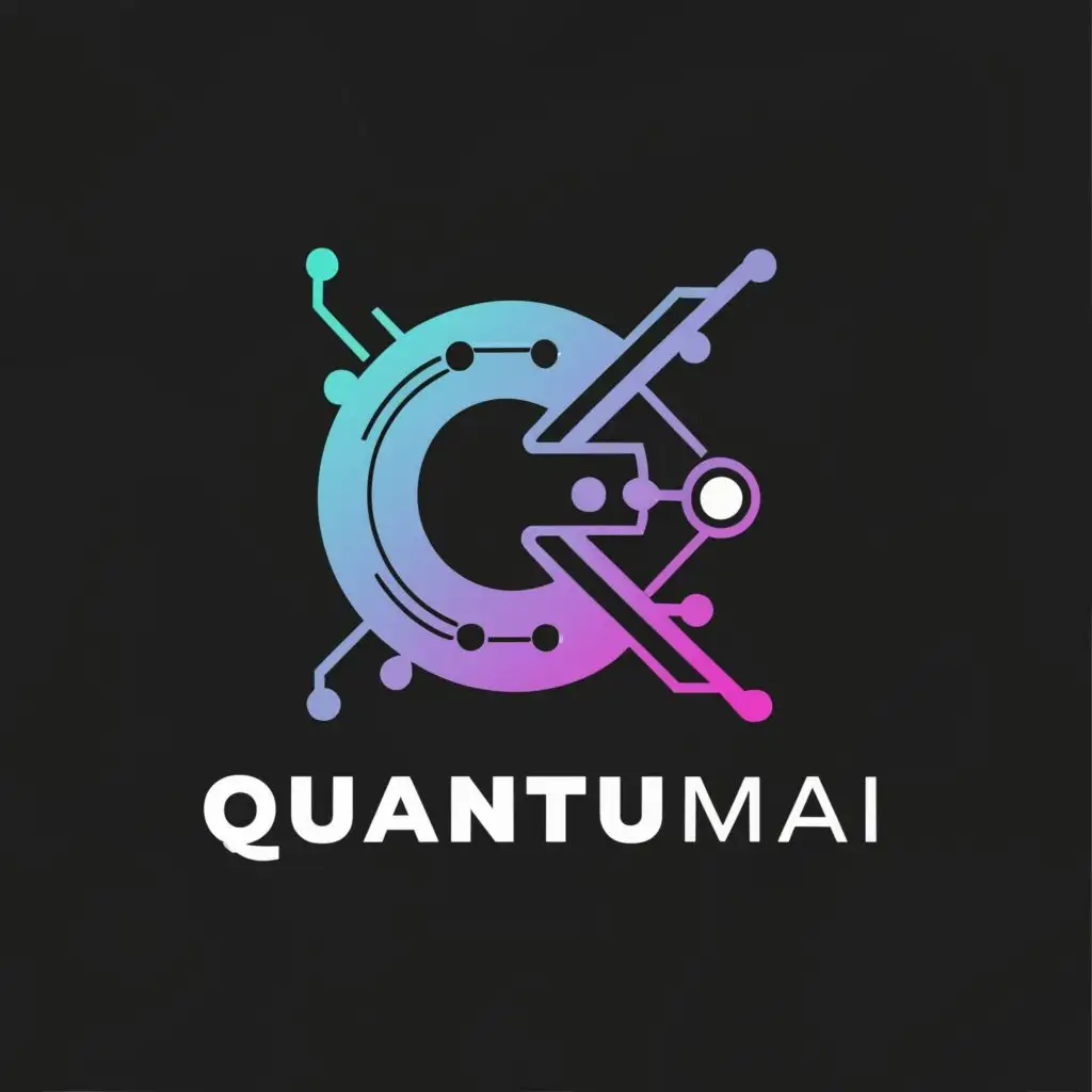 logo, Q, with the text "quantumai", typography, be used in Technology industry