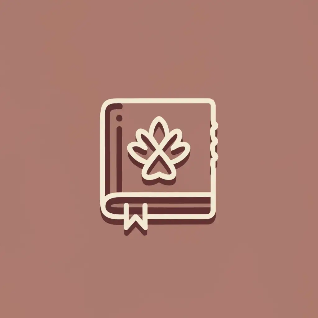 LOGO-Design-For-Study-Minimalistic-Book-with-Paw-Print-in-Beige-and-Rose-Palette
