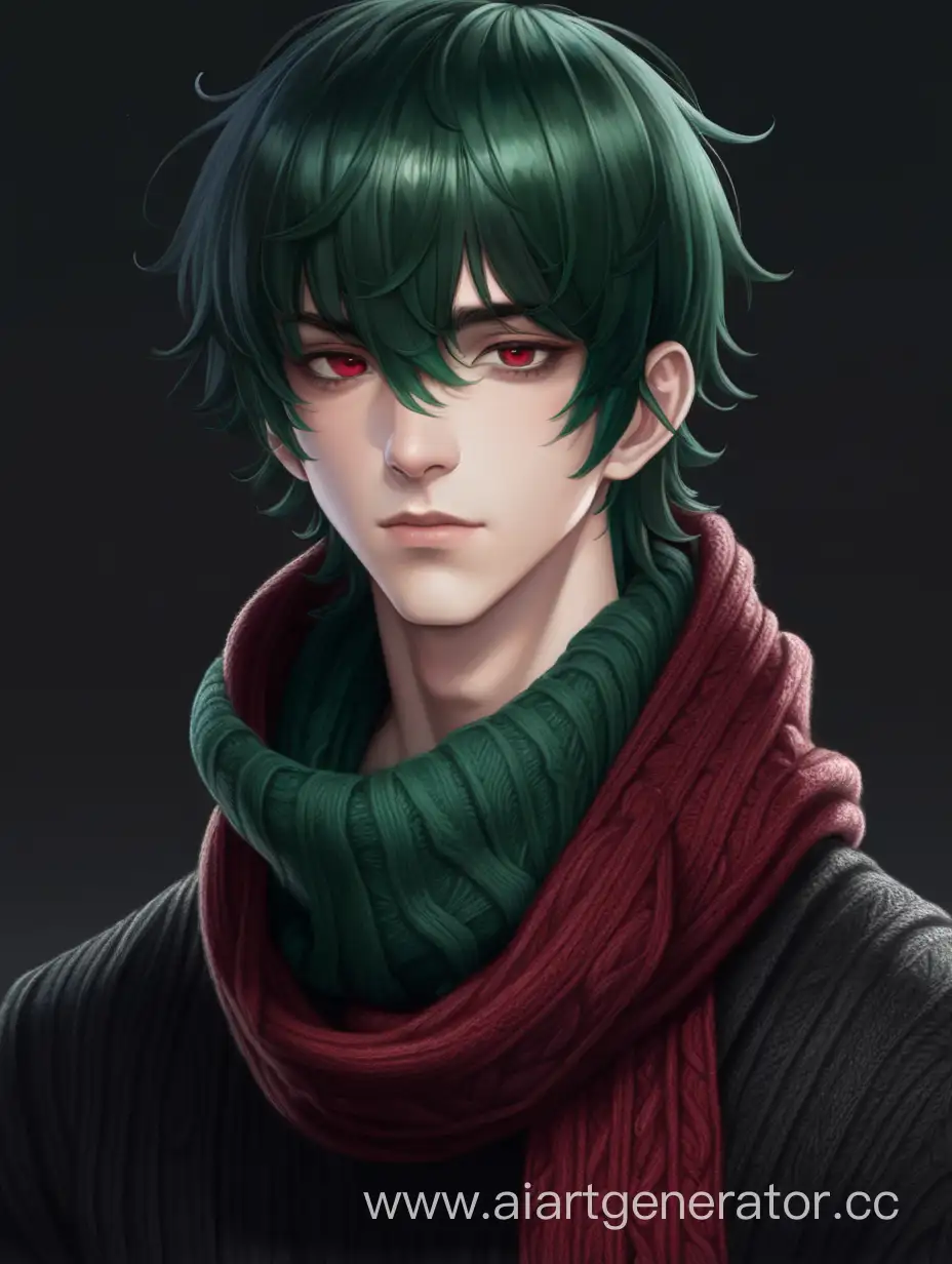 EmeraldHaired-Individual-with-Dark-Green-Eyes-and-Unique-Scarf-and-Sweater-Ensemble
