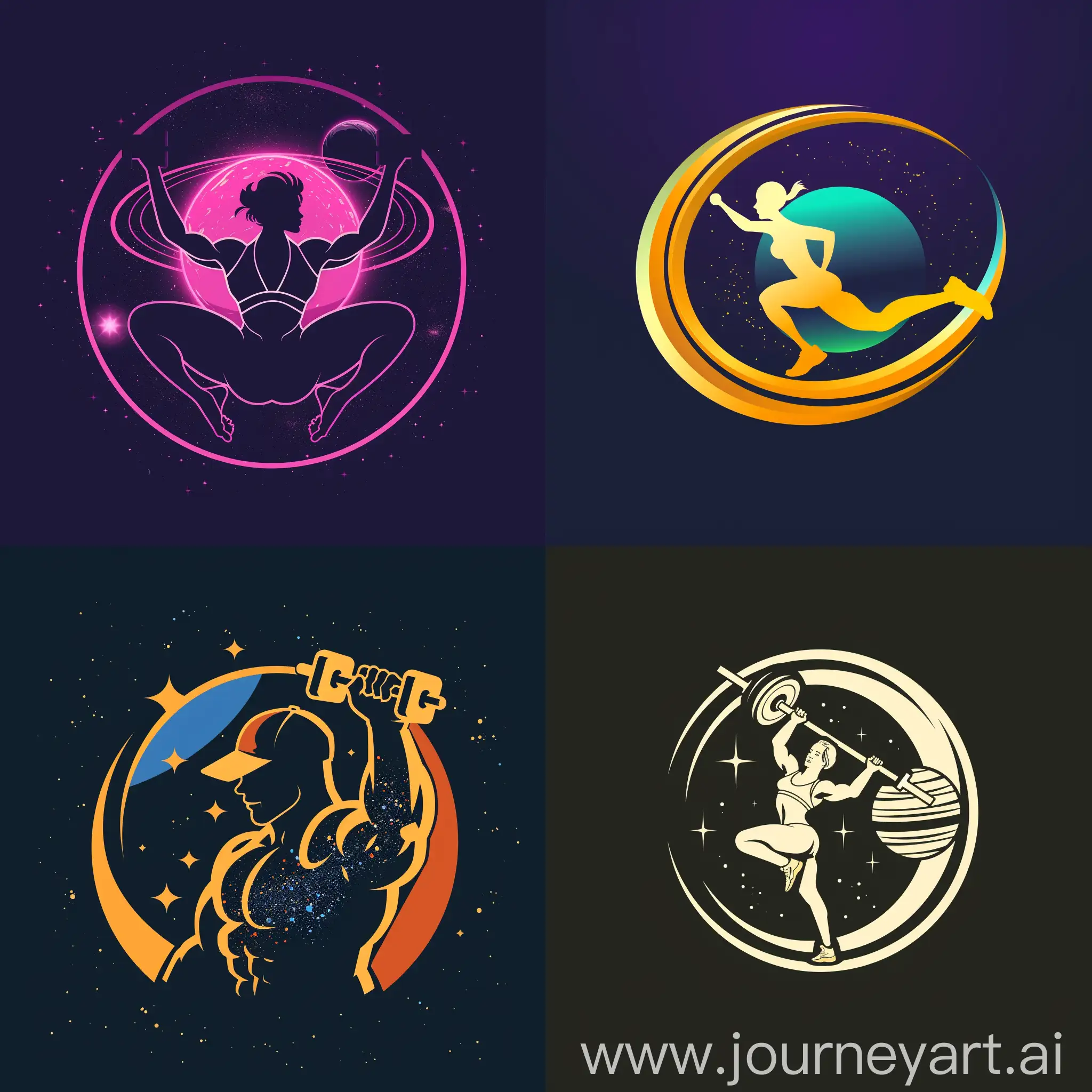 vector, logo, planet, fitness, sport