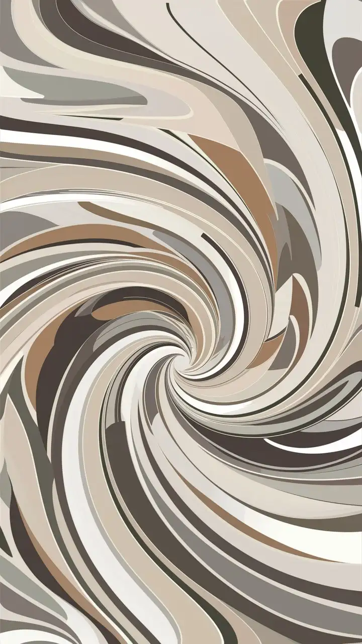 Abstract Neutral Color Swirls Pattern Art
