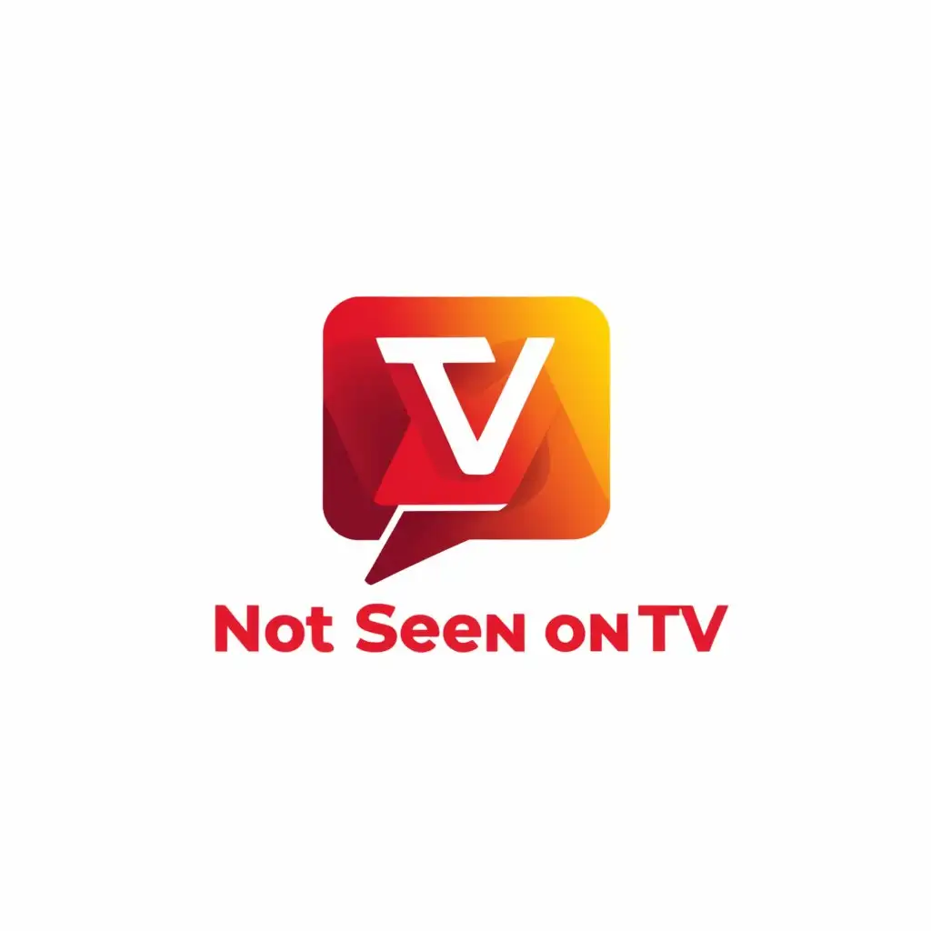 a logo design,with the text "Not seen on tv", main symbol:Red square with rounded corners,Moderate,be used in Technology industry,clear background