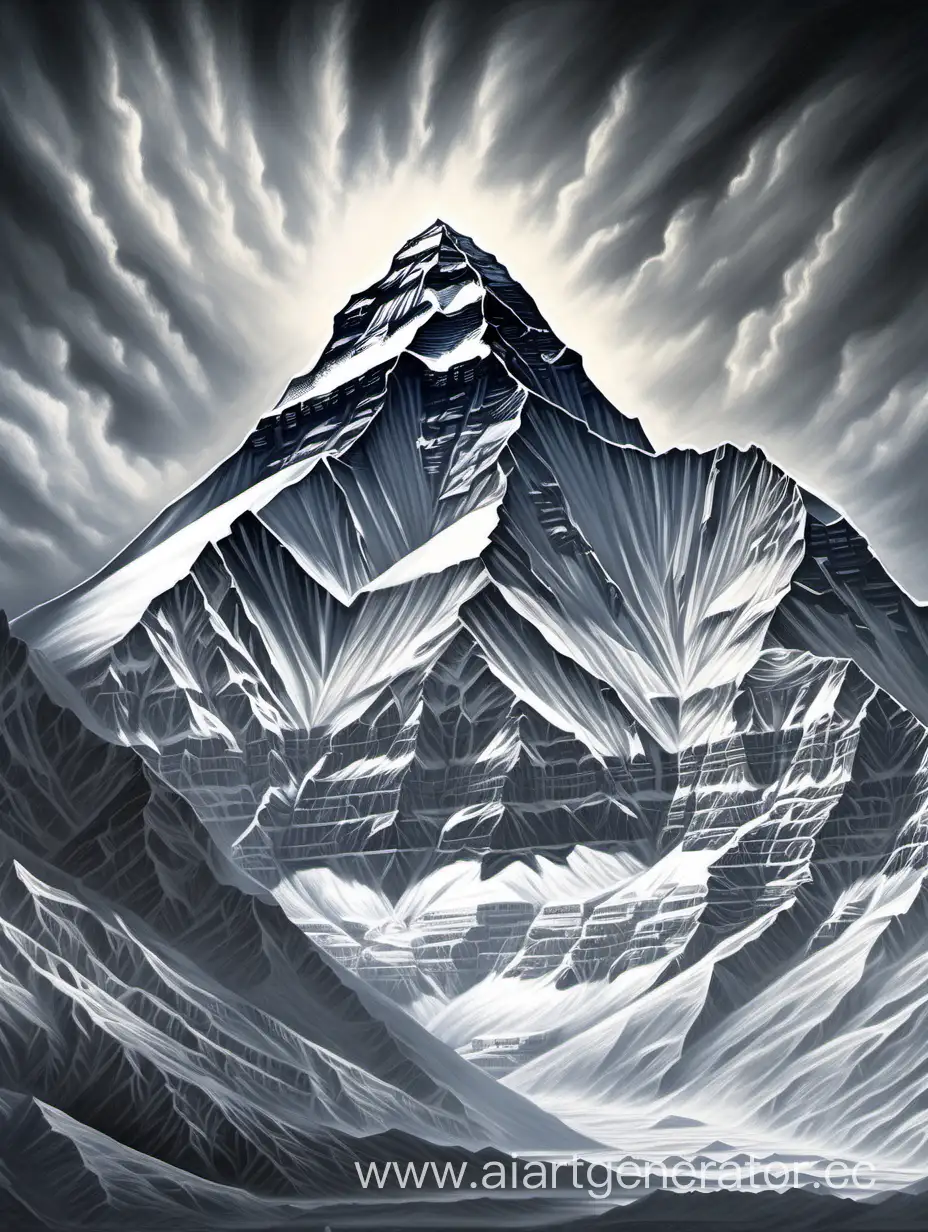 Majestic-Summit-of-Mount-Everest-Snowy-Peaks-and-Glacial-Majesty