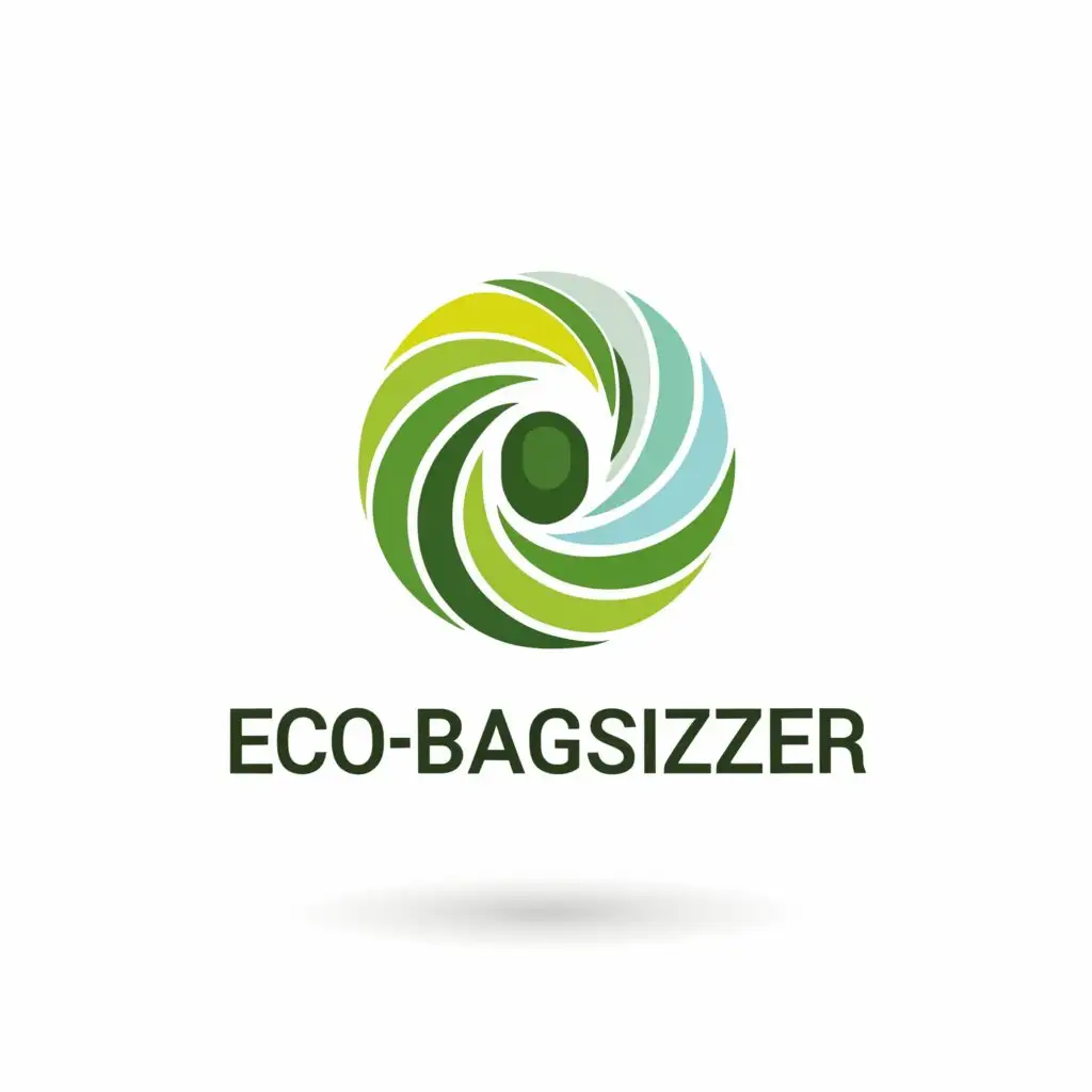 a logo design,with the text "EcoBagSizer", main symbol:a circle,complex,clear background