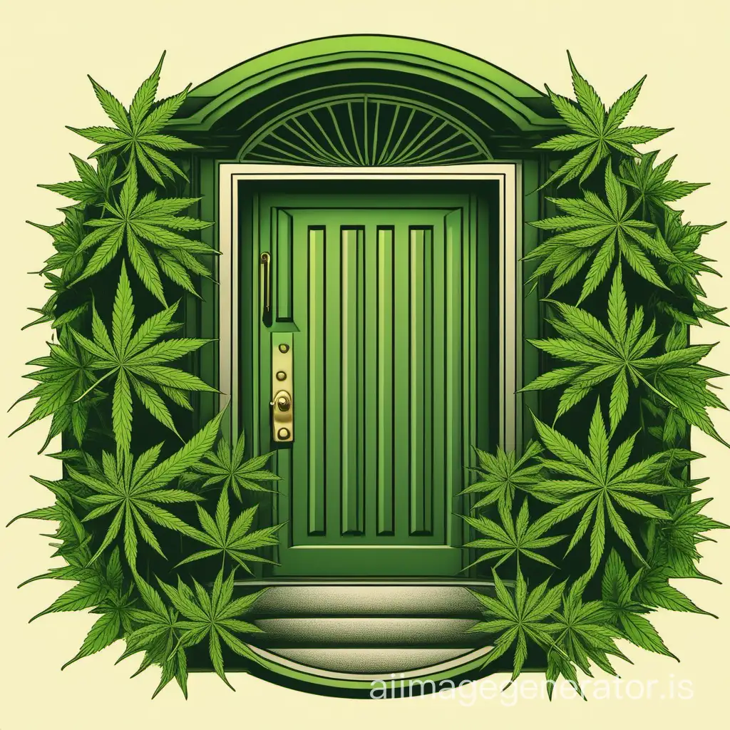 Green Door Gardens, cannabis logo