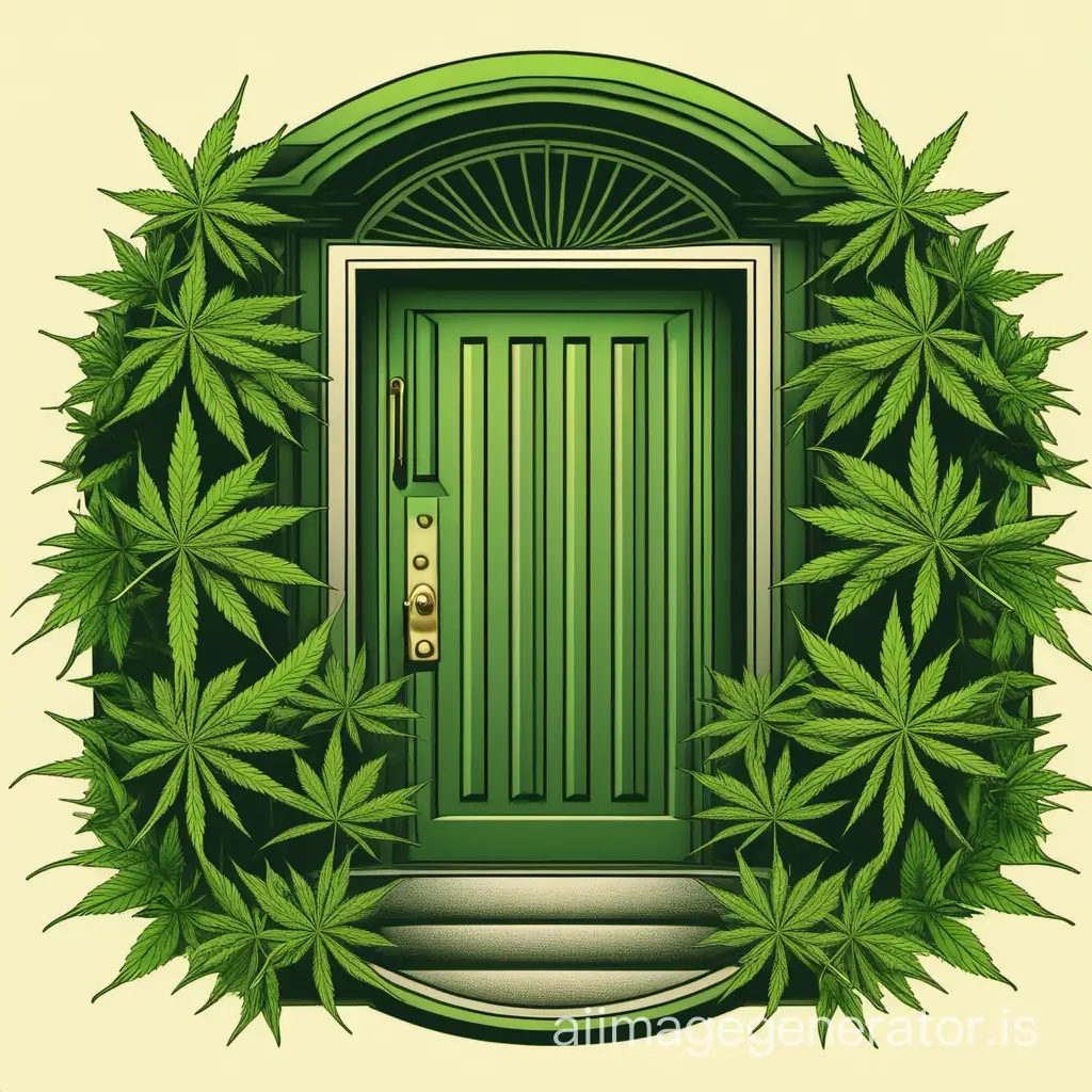 Green Door Gardens, cannabis logo 