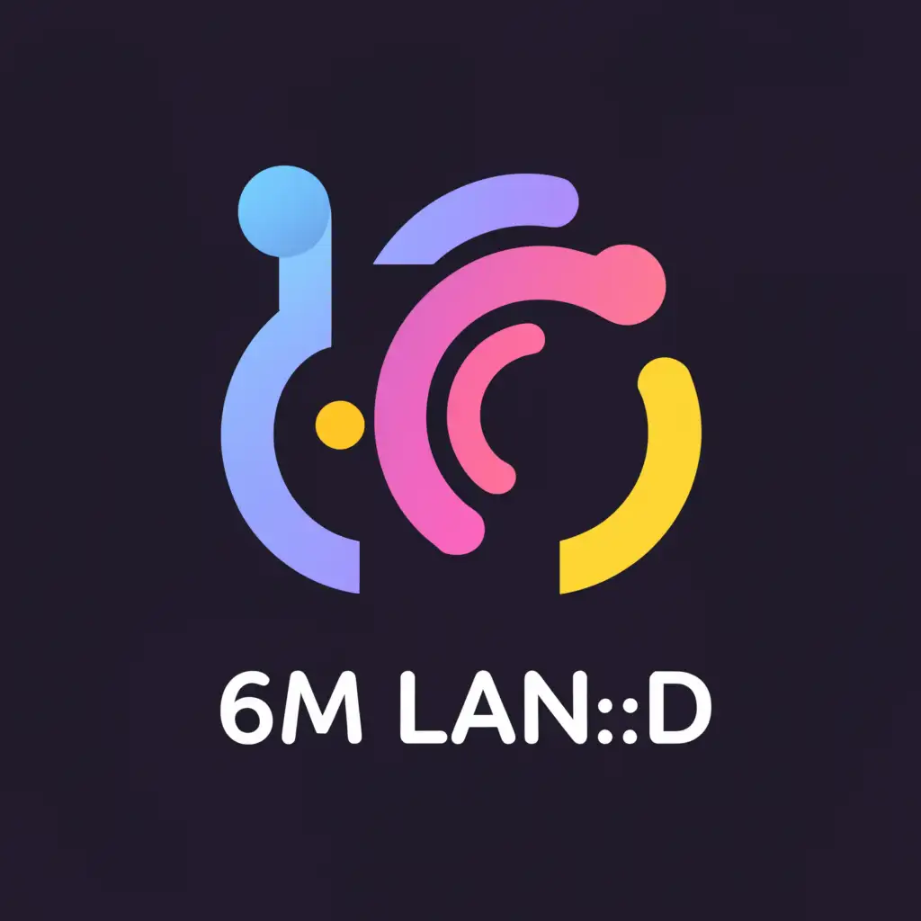 a logo design,with the text "6M lan:D", main symbol:art,complex,be used in Entertainment industry,clear background