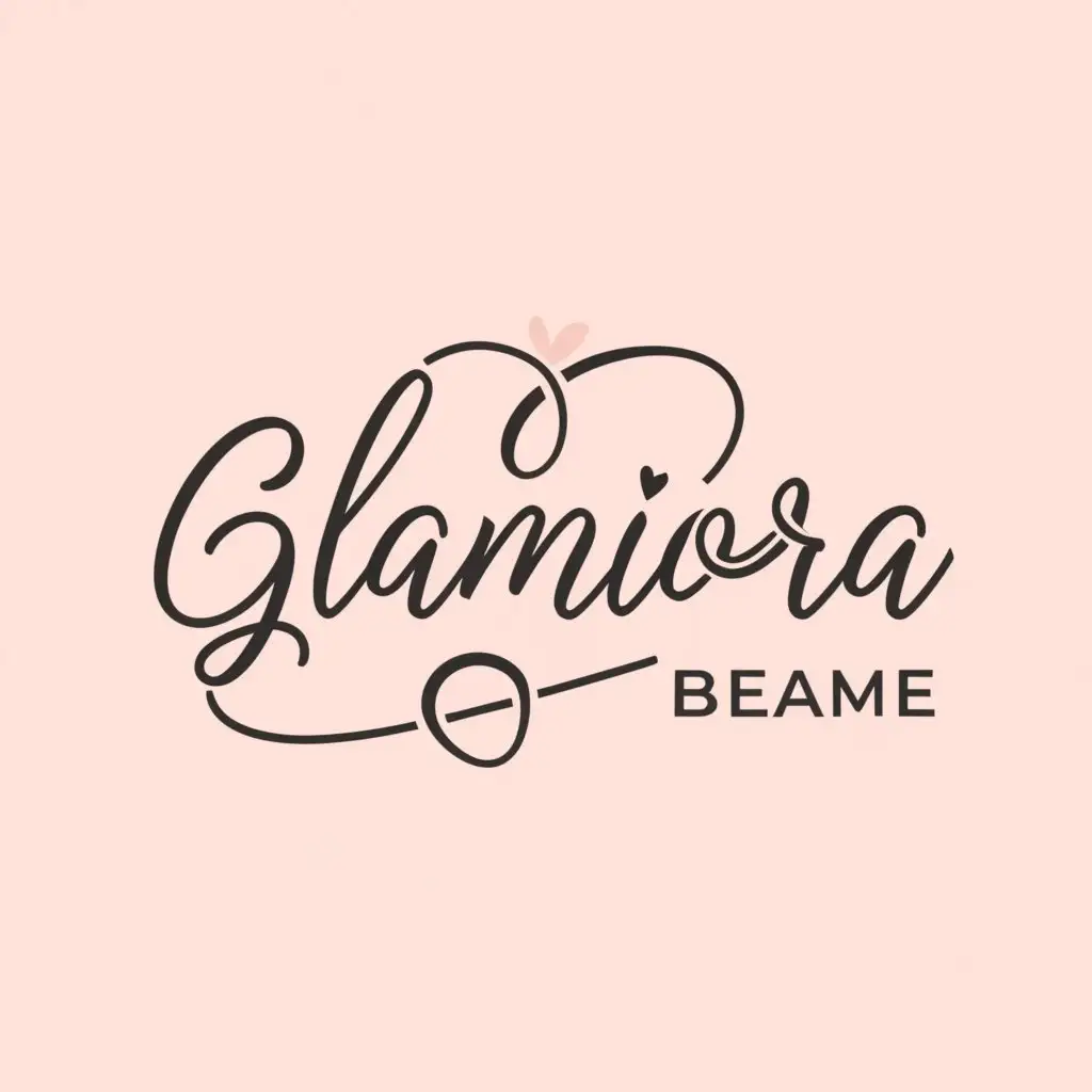 a logo design,with the text "Glamiora", main symbol:a love symbol,Moderate,be used in Beauty Spa industry,clear background