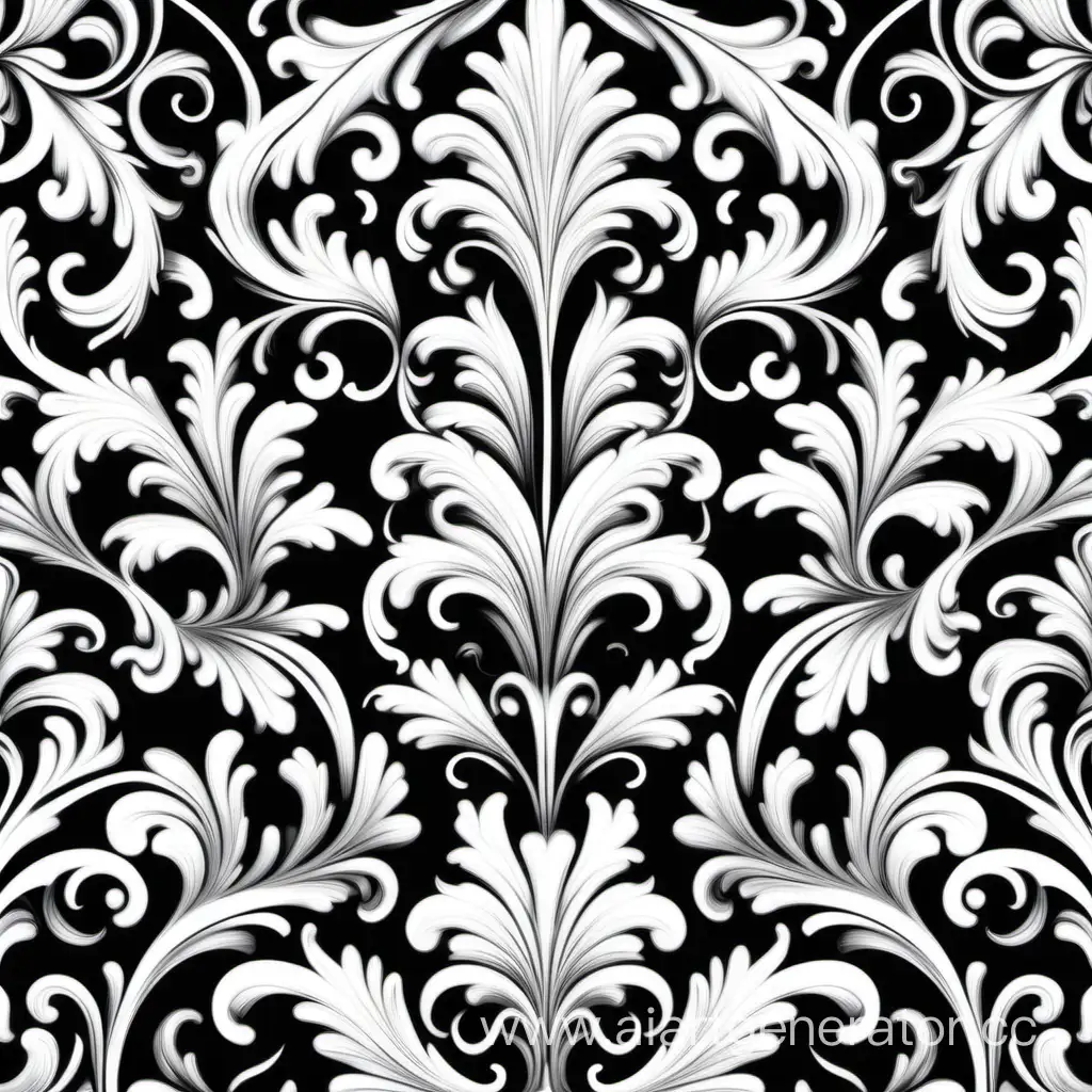 Elegant-Black-and-White-Floral-Baroque-Pattern