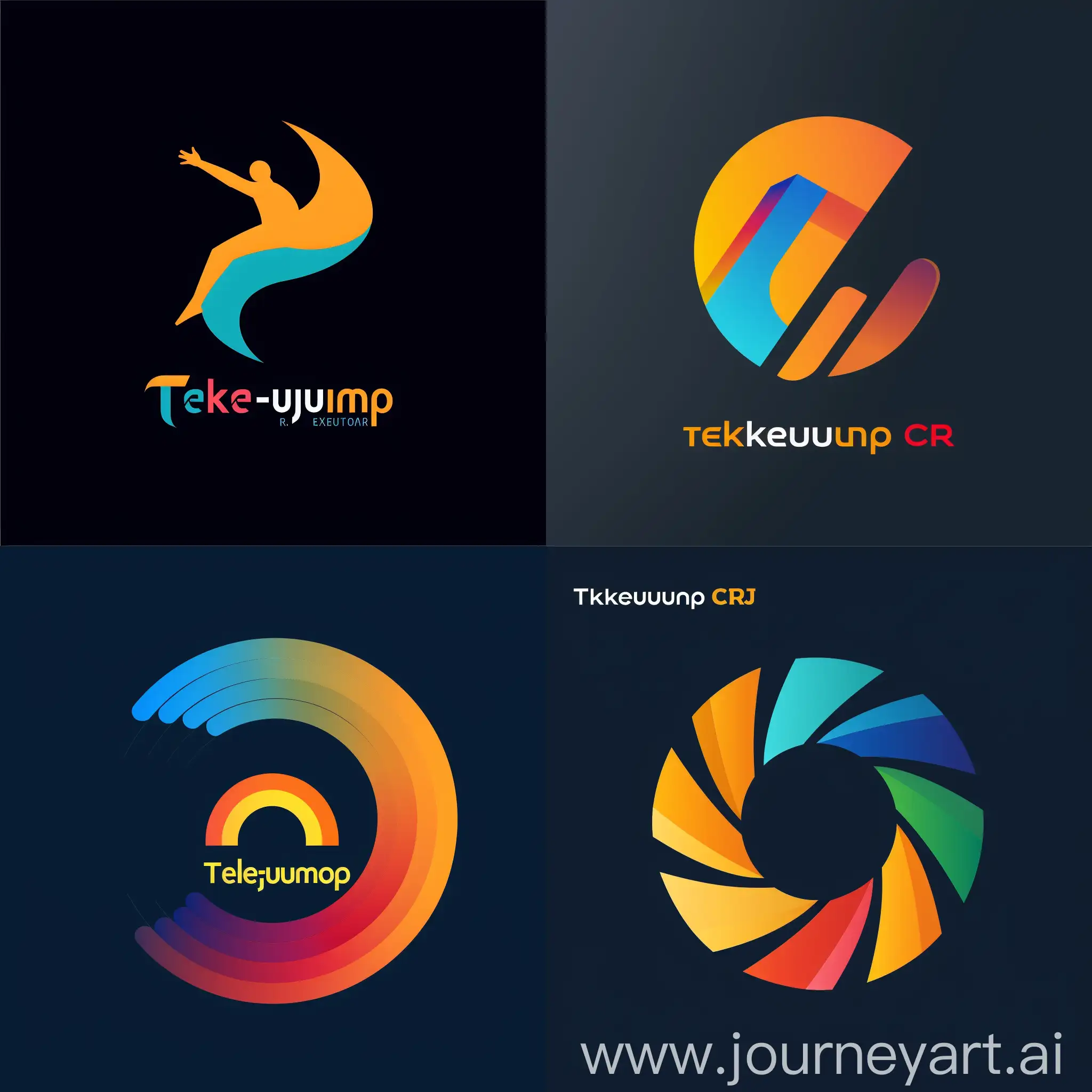 Create a logo for my company, let its name be Tekejumbo CR where the essence of the colors is service, excellence and growth, thank you very much