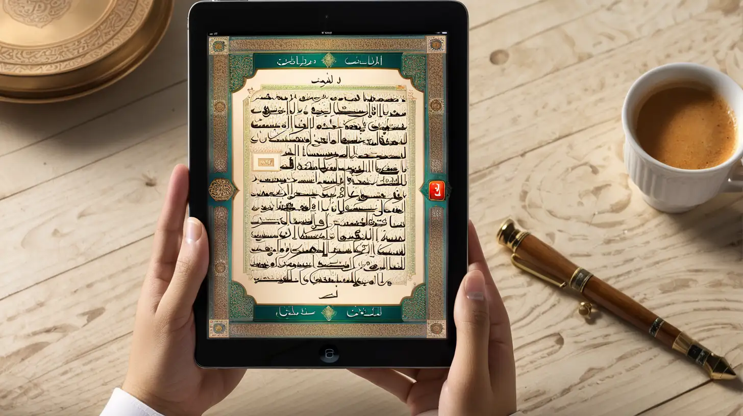 mushaf "Quran"  insid ipad online class 