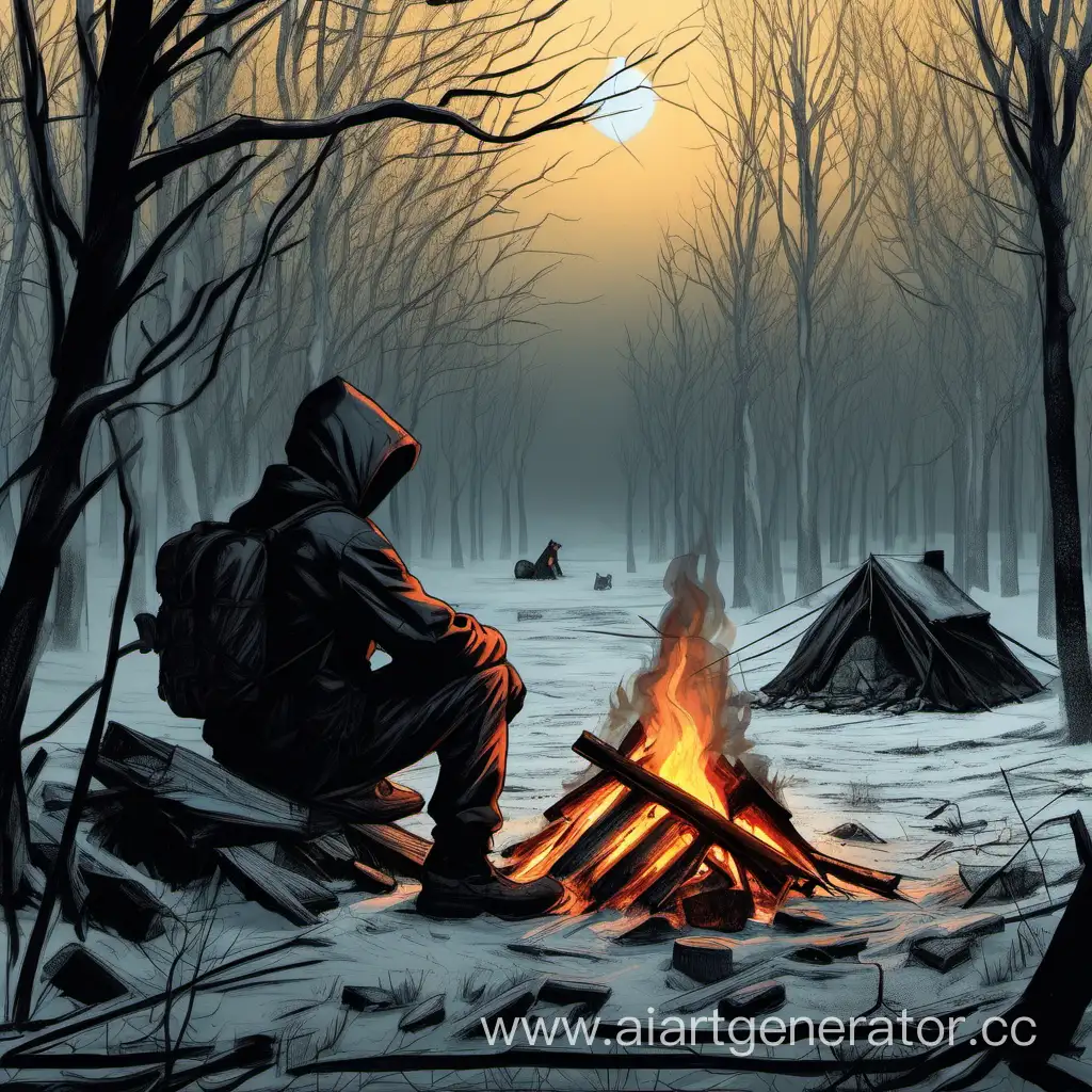 Mysterious-Stalker-Contemplating-by-the-Campfire