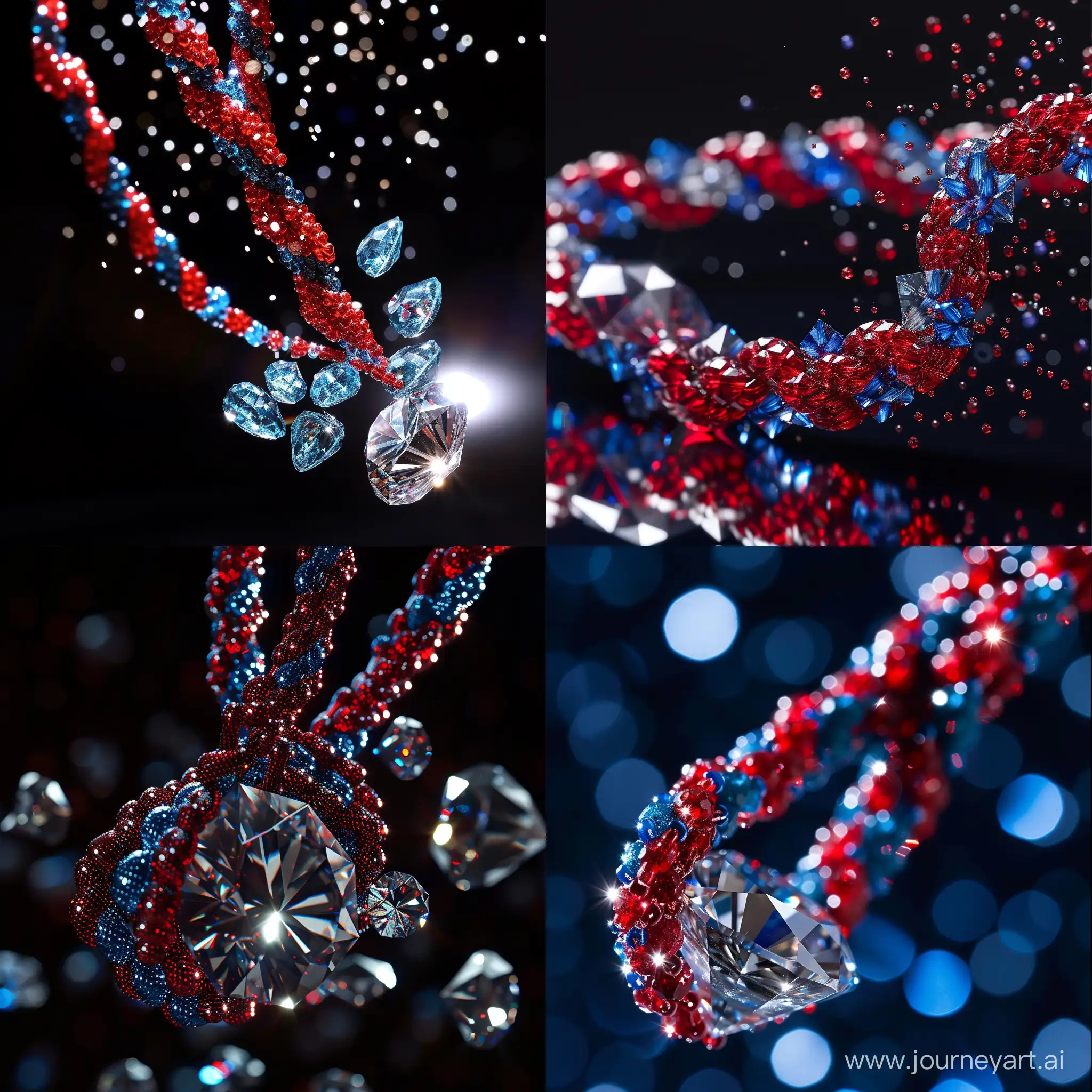 Exquisite-Diamond-Transformation-into-a-Vibrant-Red-and-Blue-Beaded-Braided-Bag