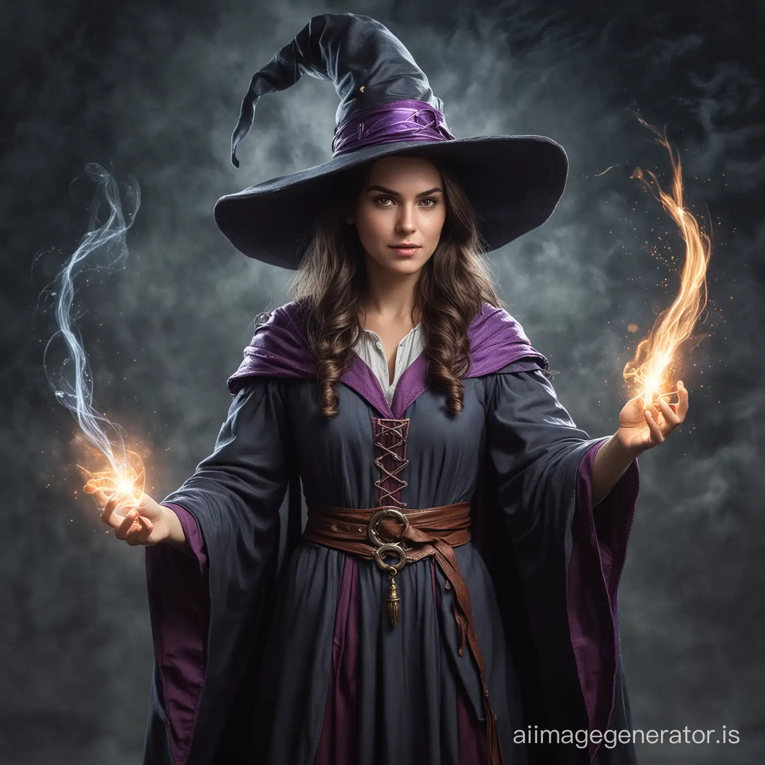 Enchanting-Female-Wizard-Casting-Spells-in-Mystical-Forest
